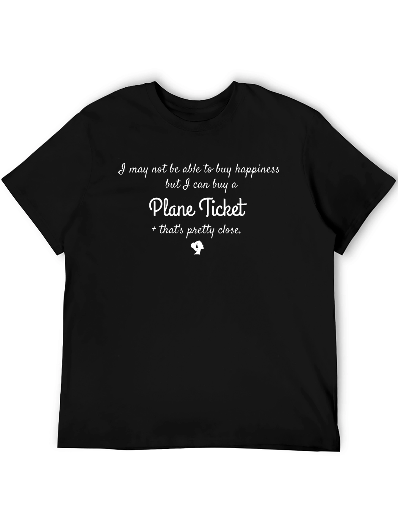 Funny Plane Ticket Graphic Tee - Happiness Close!