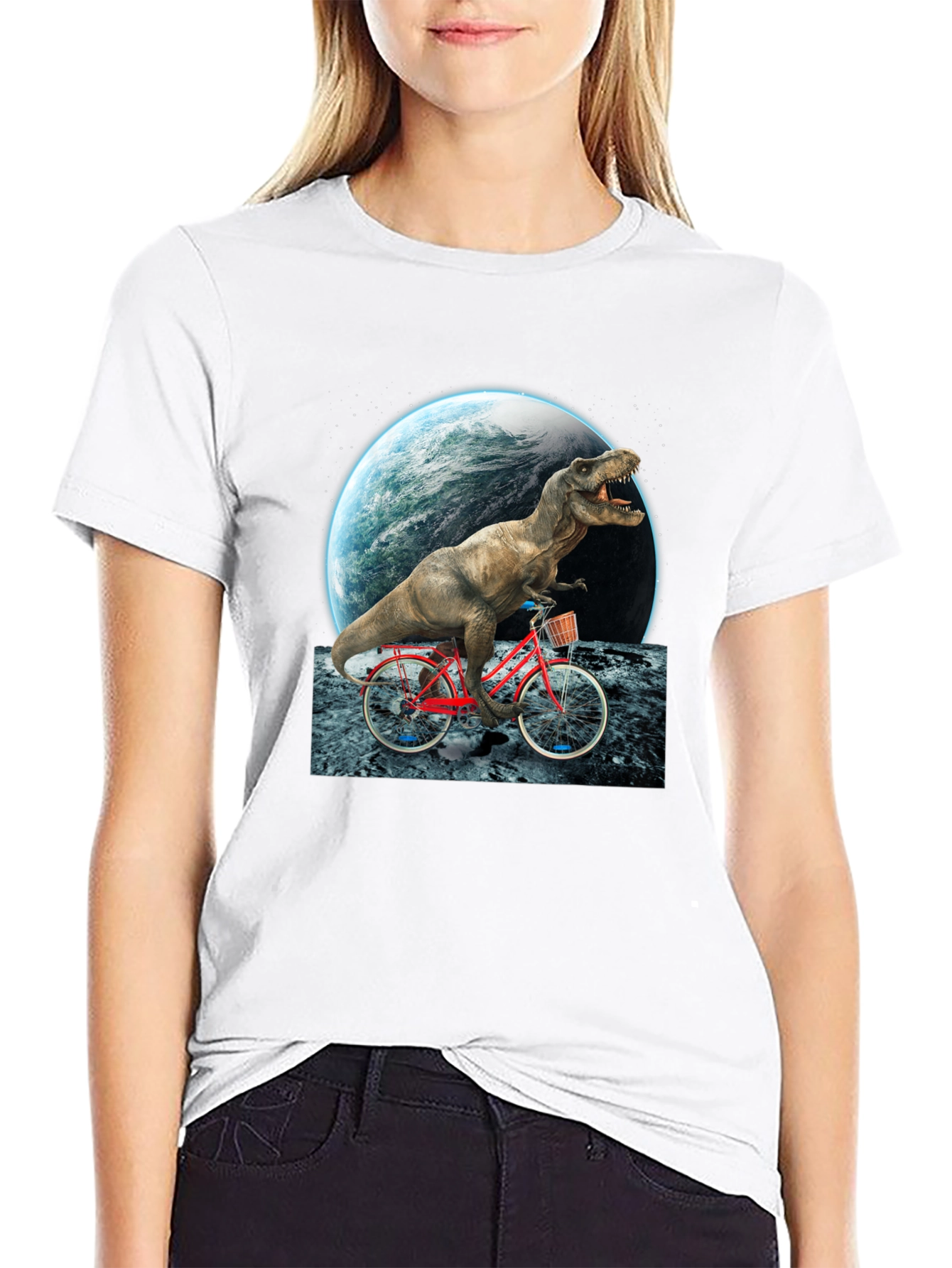 Dino Biker T-Shirt - Ride Through Space!