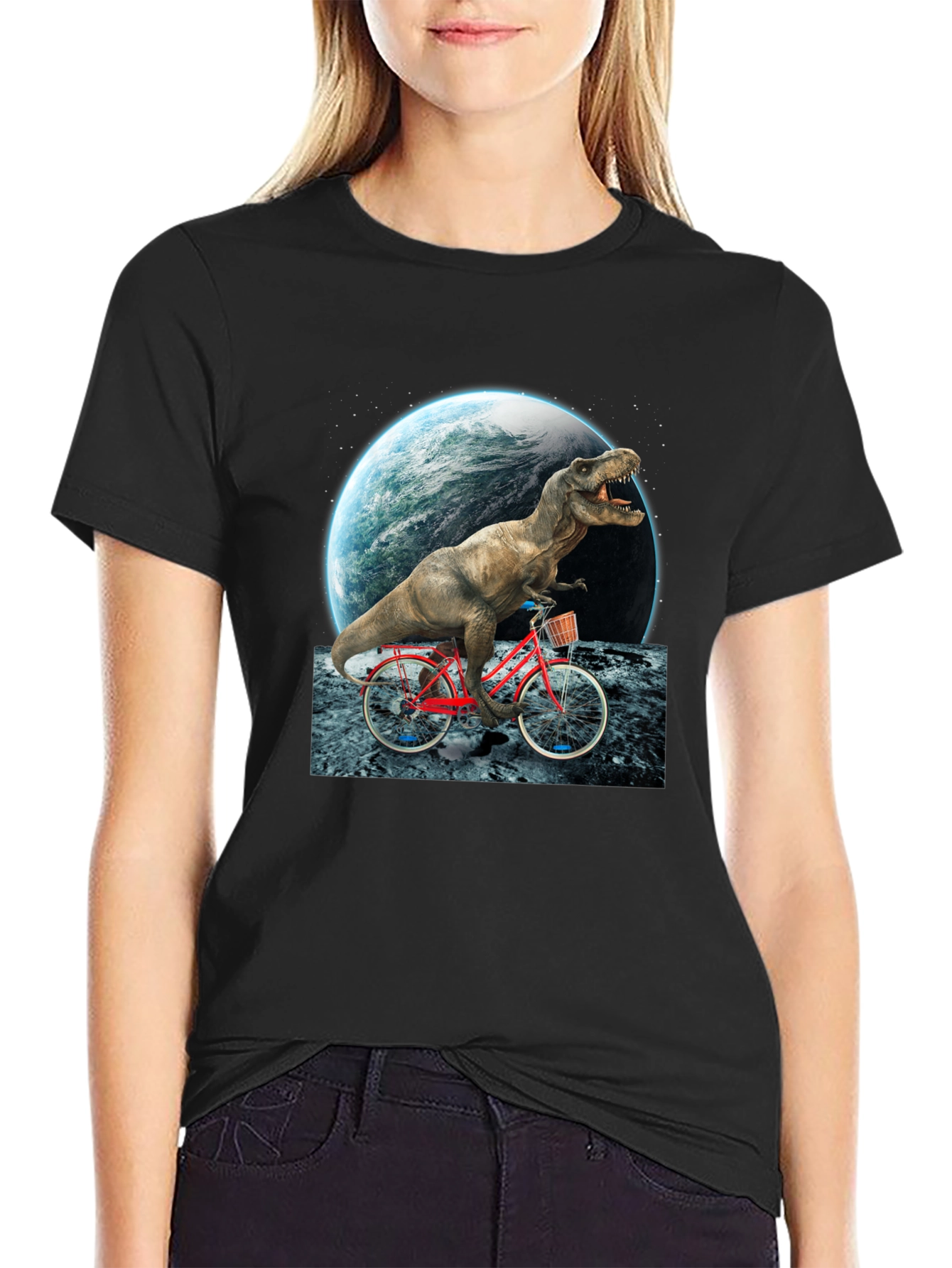 Dino Biker T-Shirt - Ride Through Space!