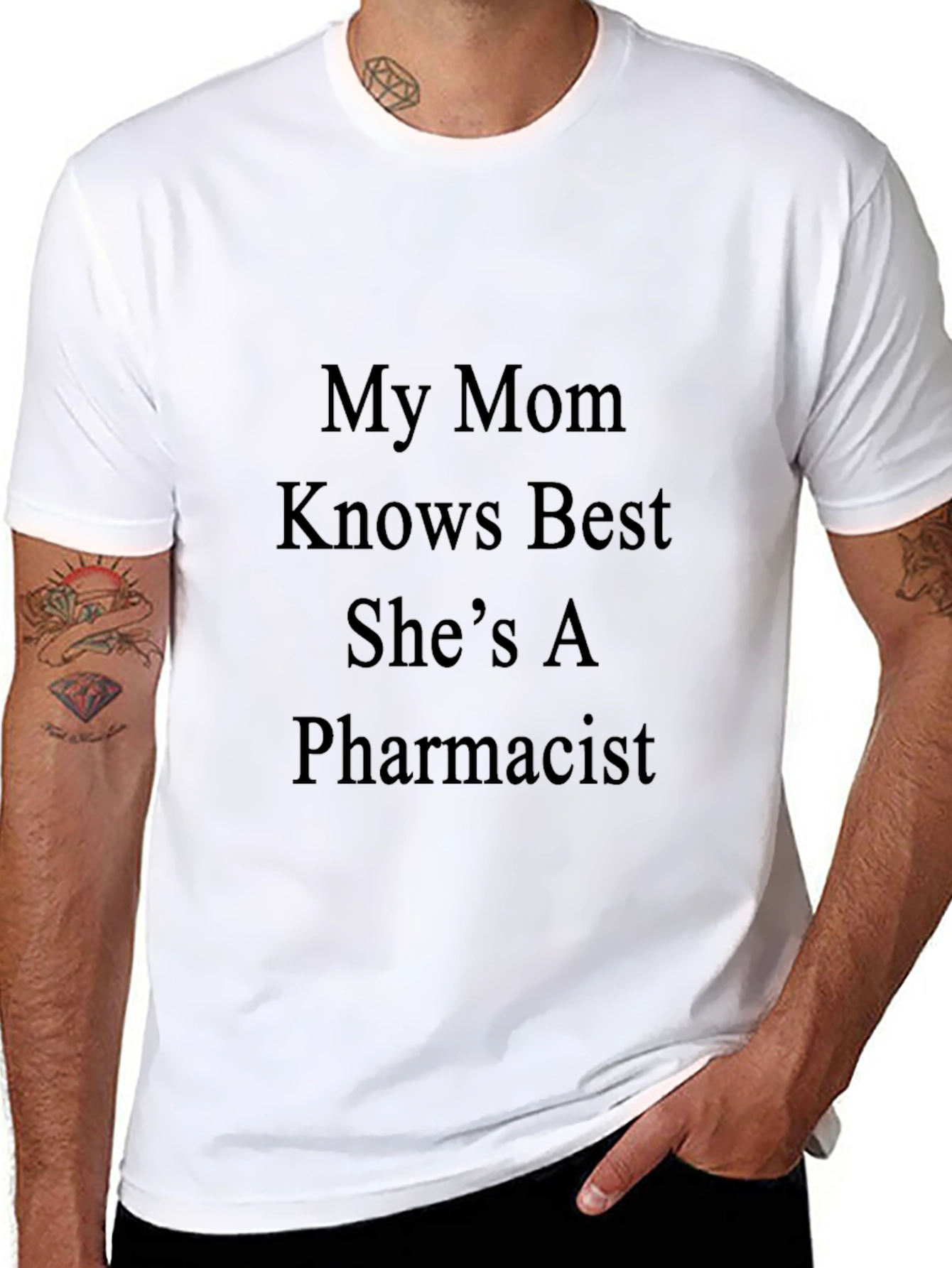 My Mom Pharmacist Black T-Shirt