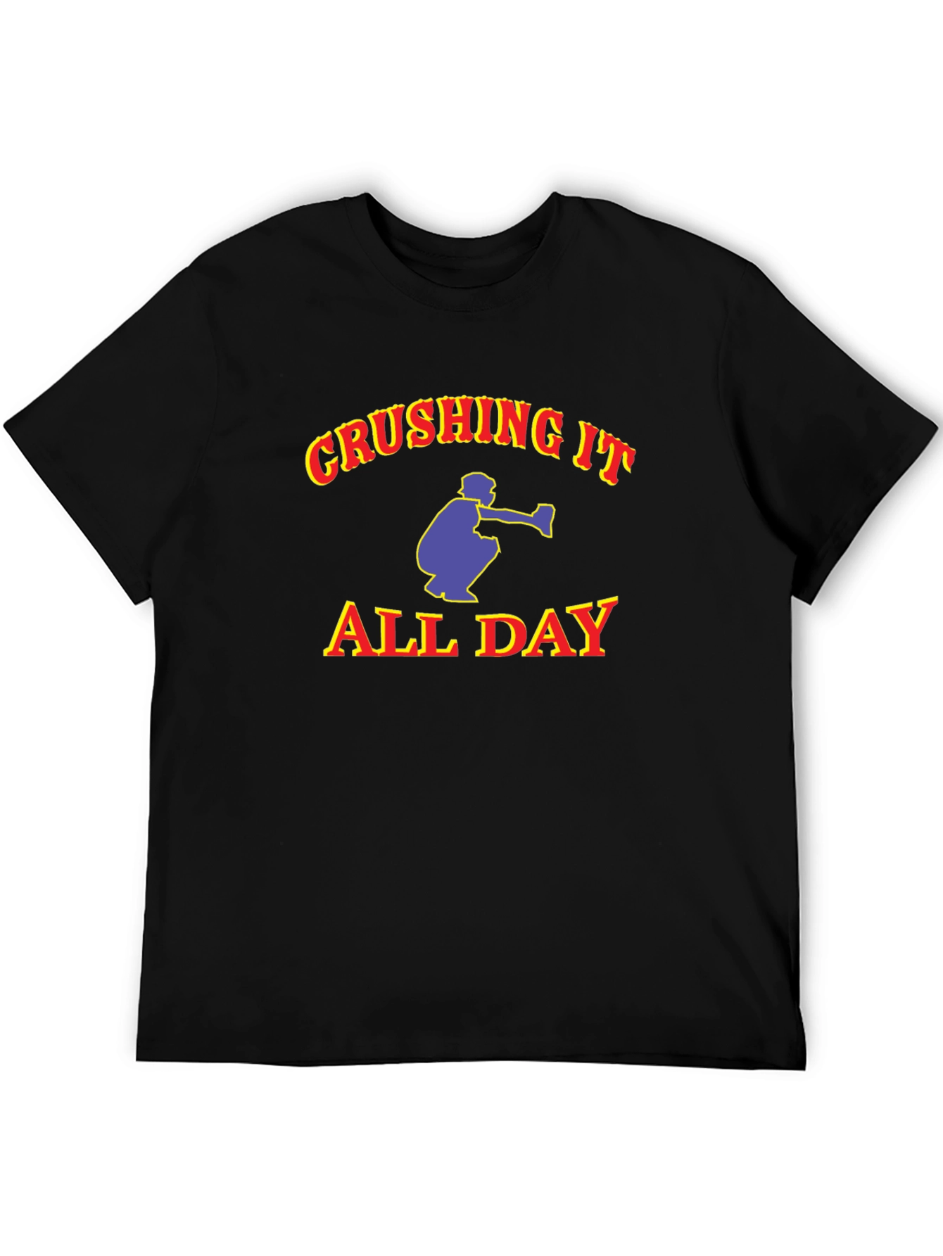 Crushing It All Day Graphic Tee - Black