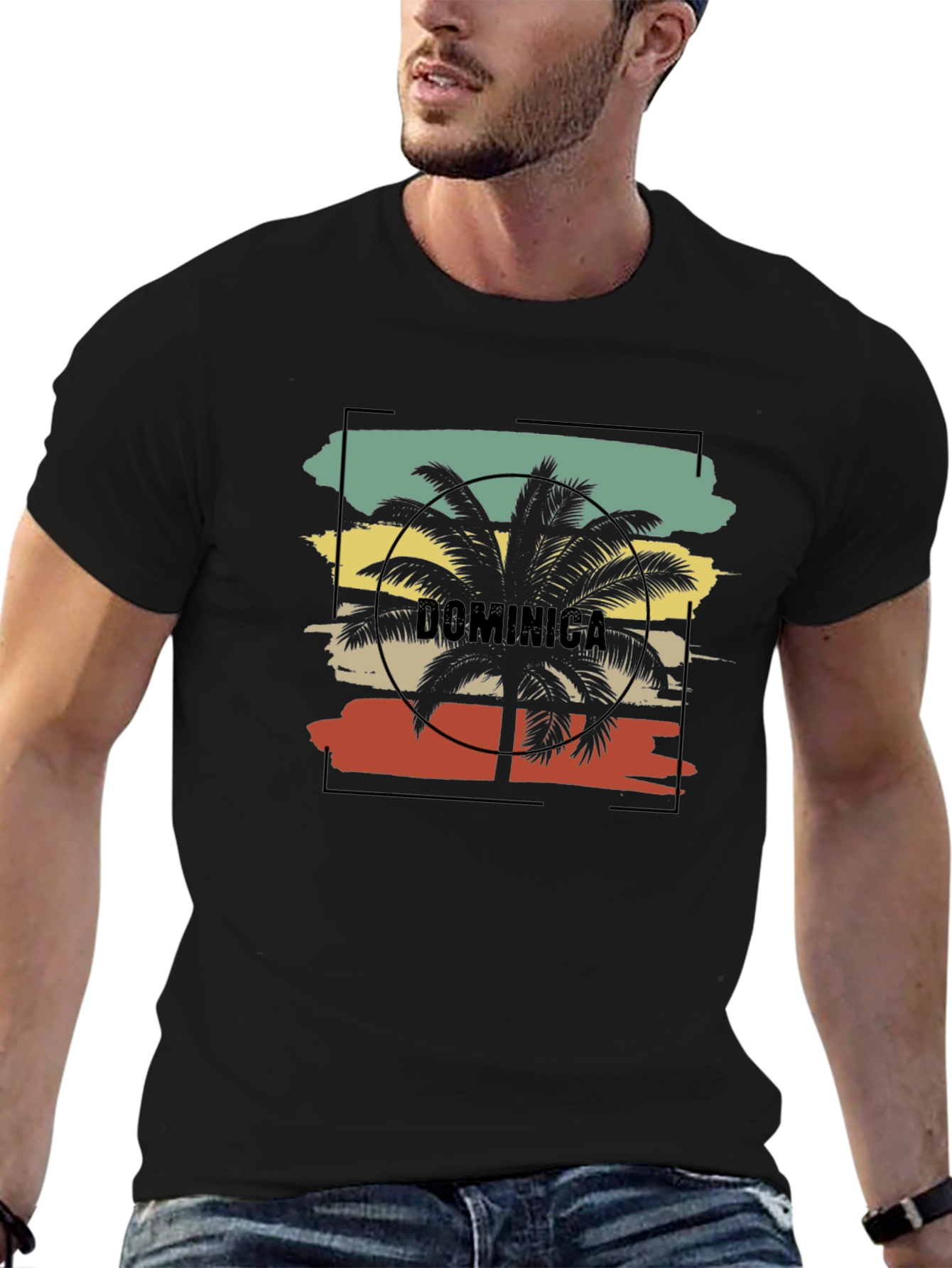 Dominica Palm Tree Graphic Tee - Island Style