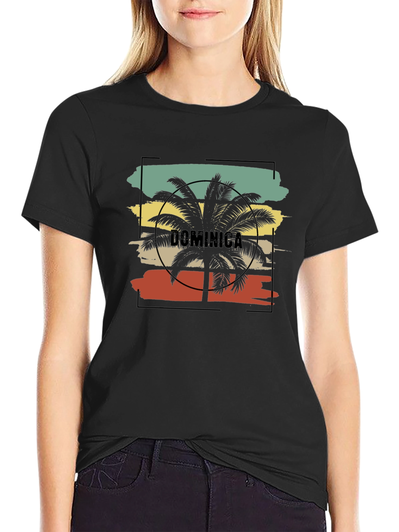 Dominica Palm Tree Graphic Tee - Island Style