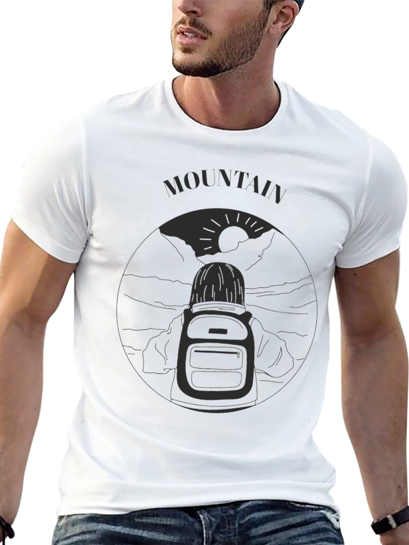 Mountain Adventure T-Shirt - Black Graphic Tee