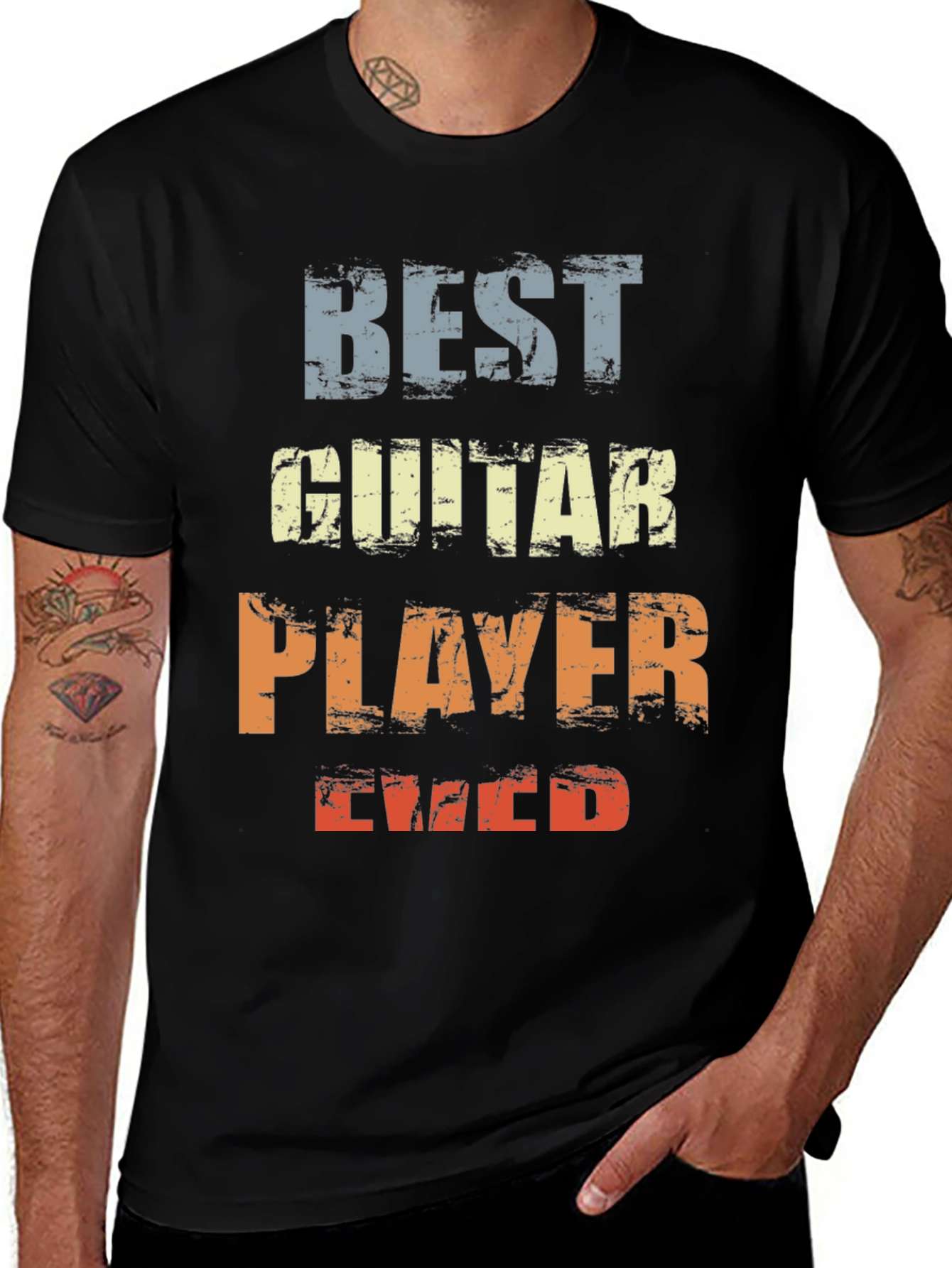 Best Guitar Player Ever Graphic Tee - Black