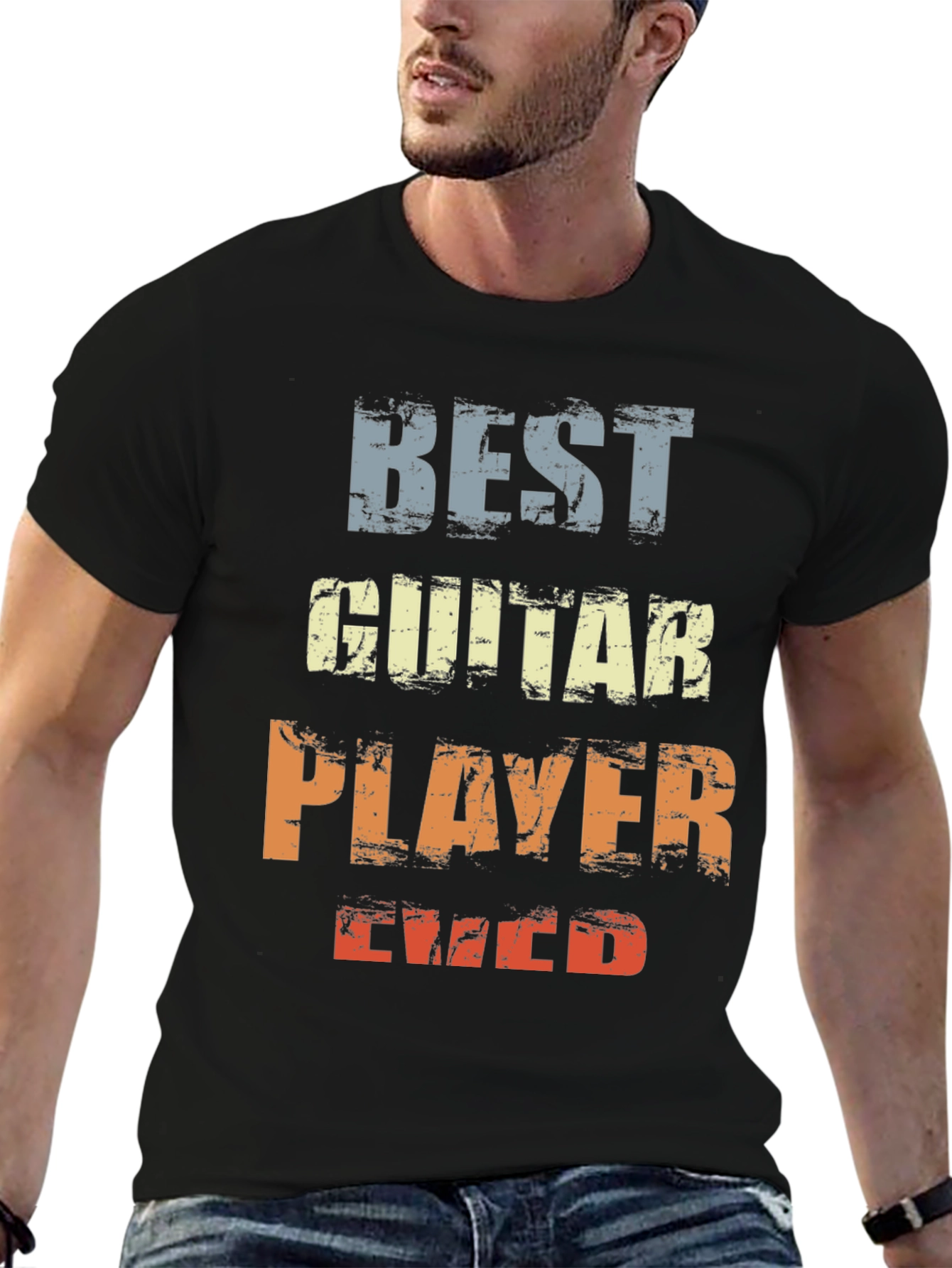 Best Guitar Player Ever Graphic Tee - Black