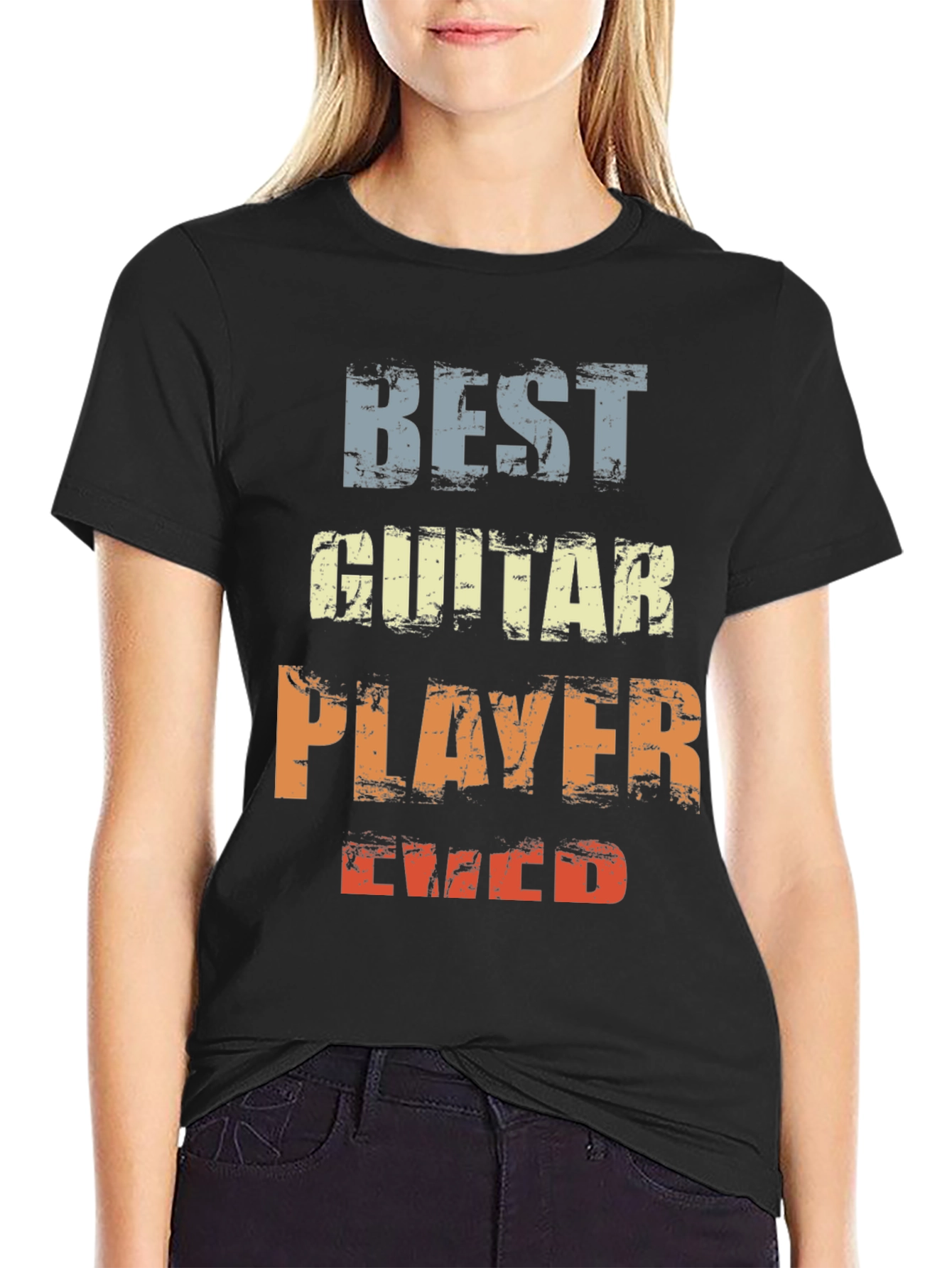 Best Guitar Player Ever Graphic Tee - Black