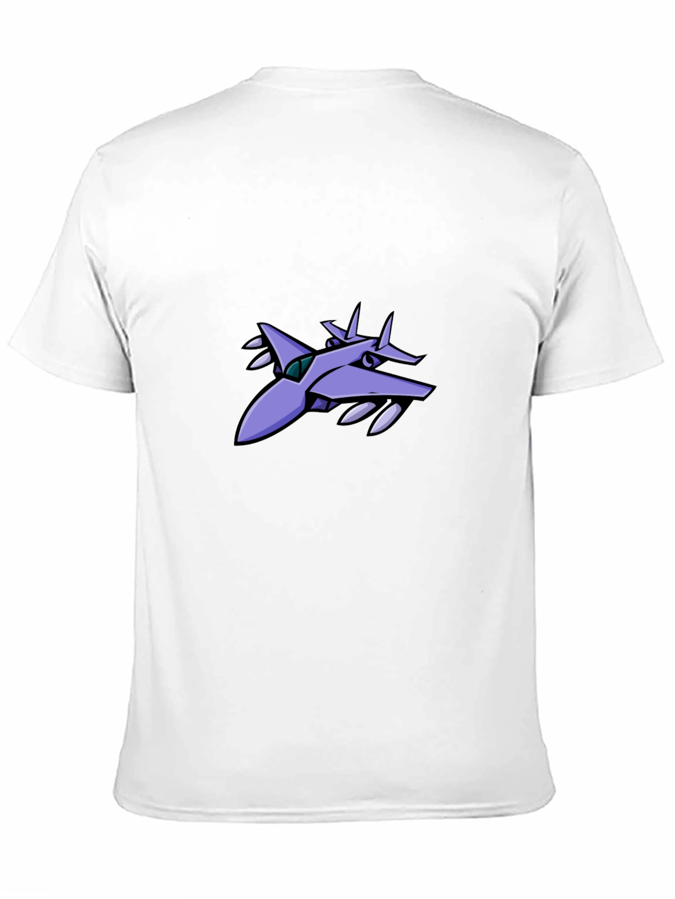 Stylish Black T-Shirt with Aircraft Graphic Design
