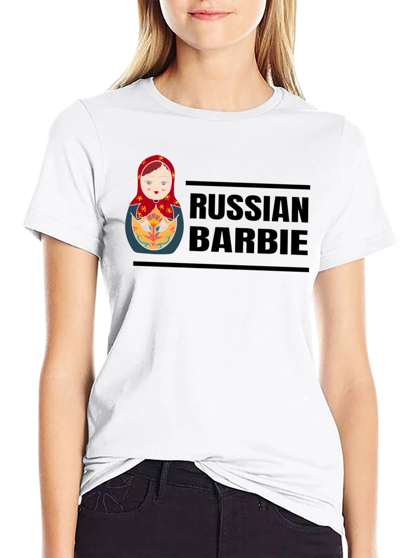 Russian Barbie T-Shirt Matryoshka Doll Tee