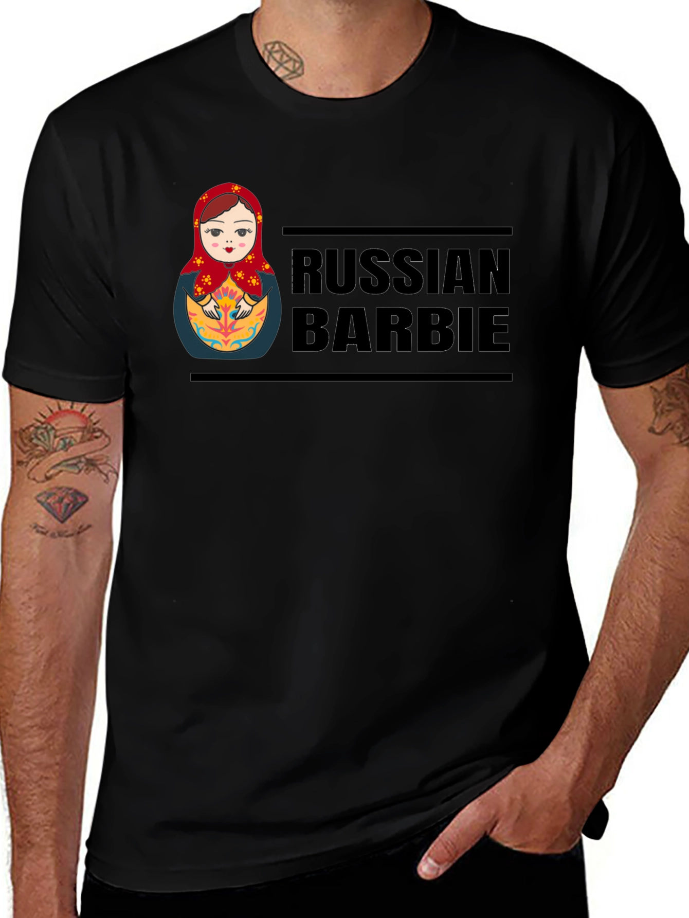 Russian Barbie T-Shirt Matryoshka Doll Tee