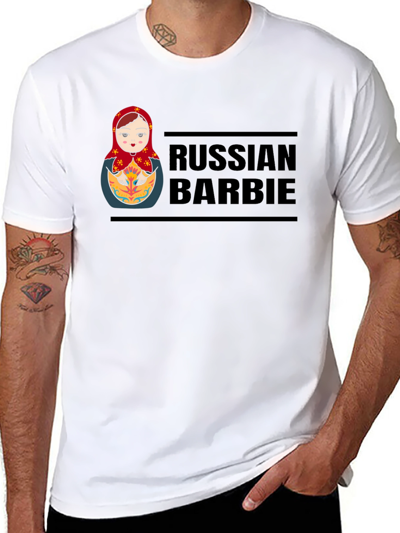 Russian Barbie T-Shirt Matryoshka Doll Tee