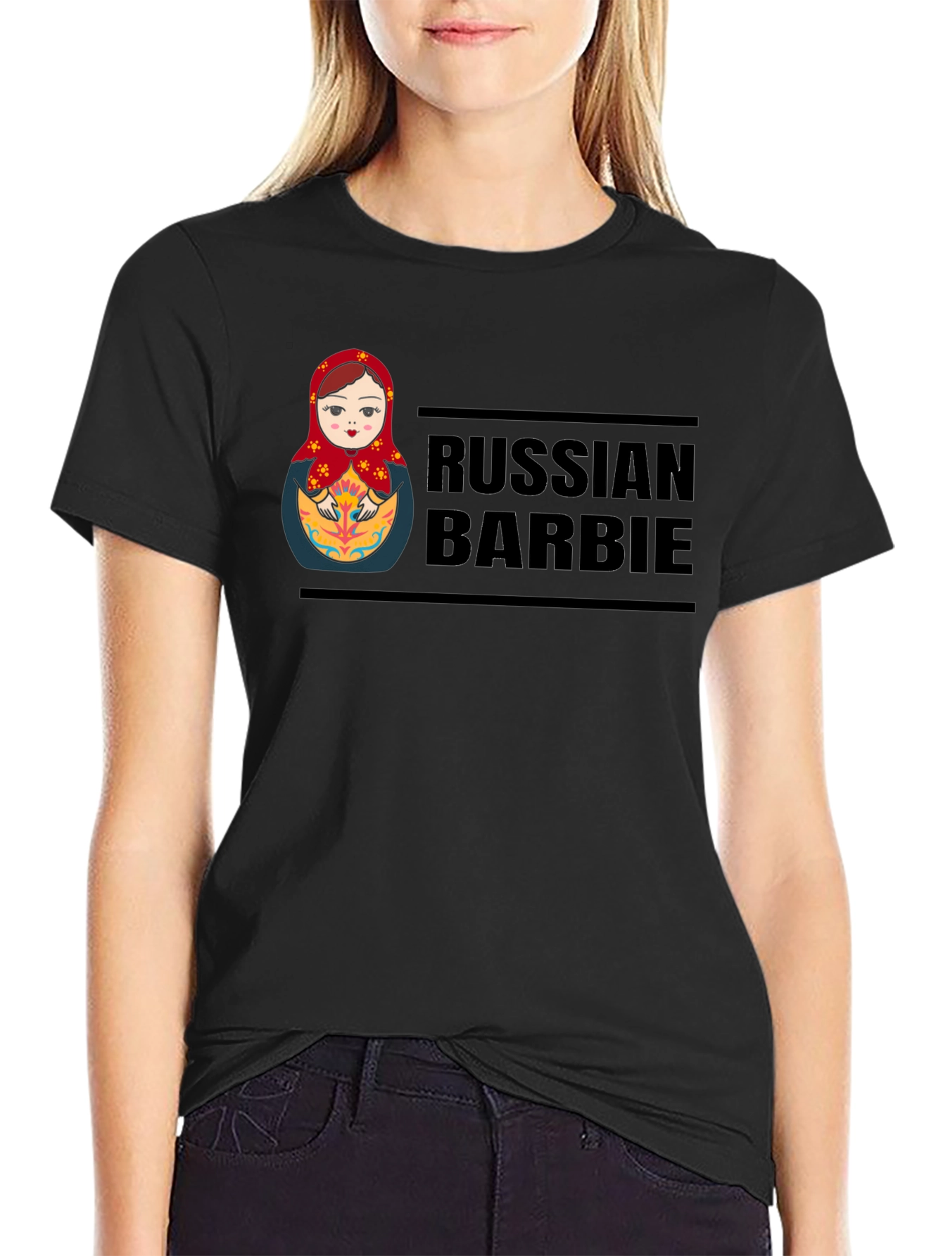 Russian Barbie T-Shirt Matryoshka Doll Tee