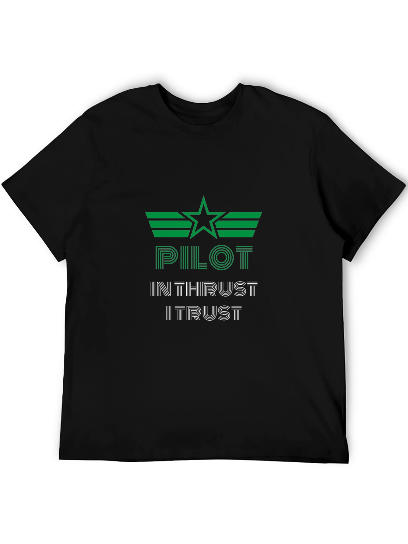 Pilot In Thrust I Trust Graphic Tee - Black