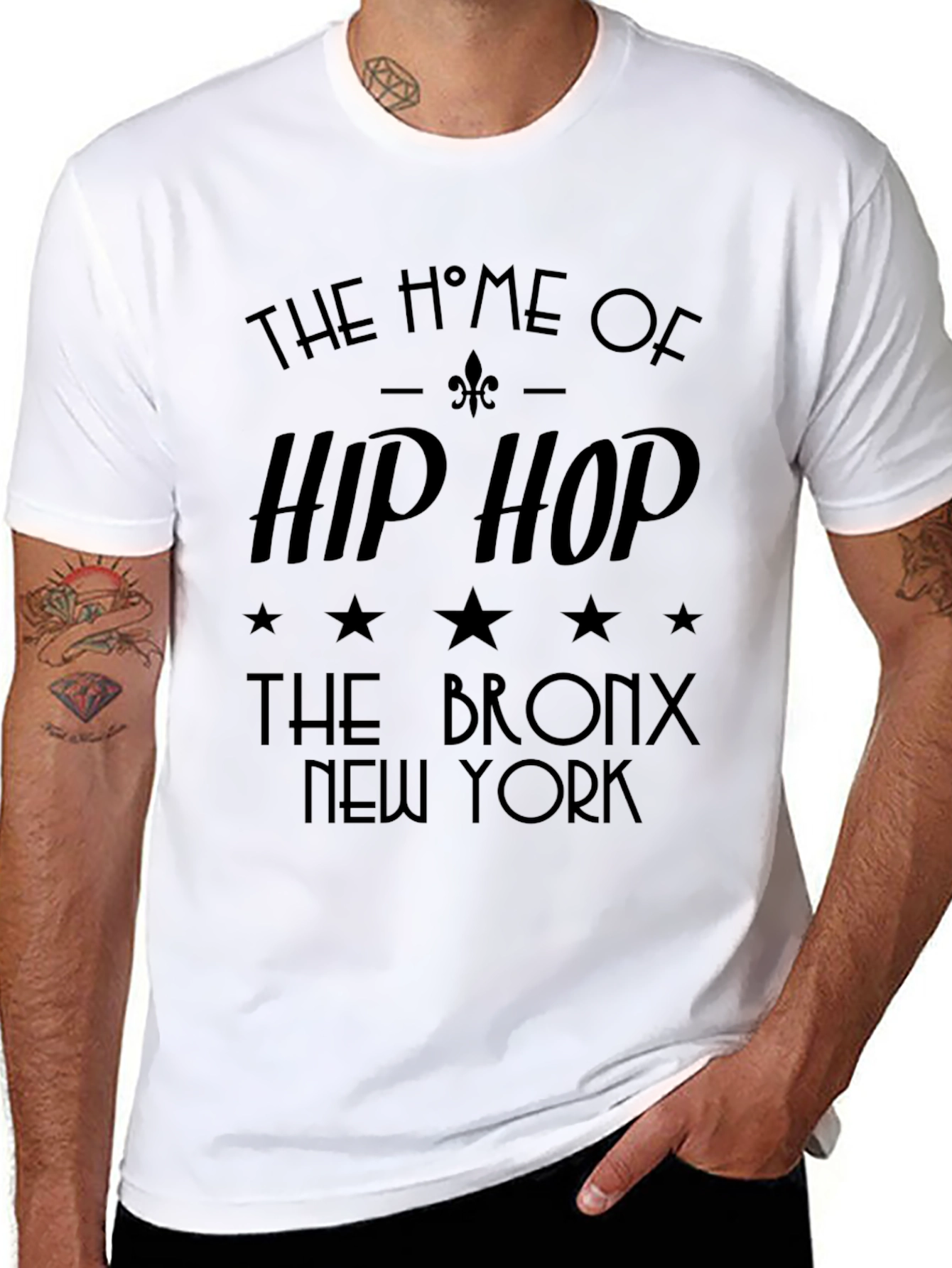 Hip Hop Bronx NY Black T-Shirt
