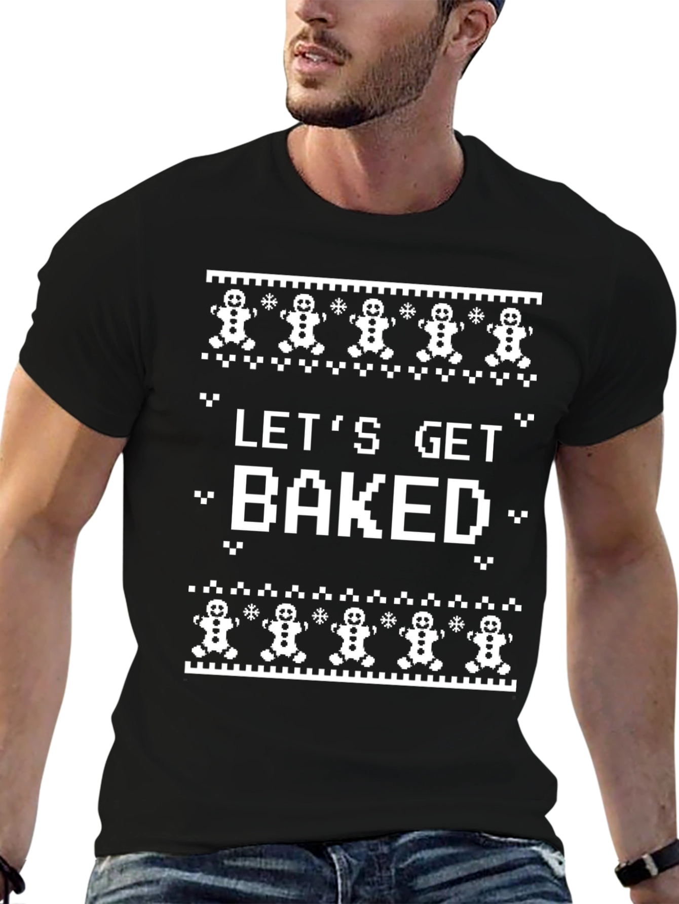 Lets Get Baked Funny Ugly Christmas T-Shirt
