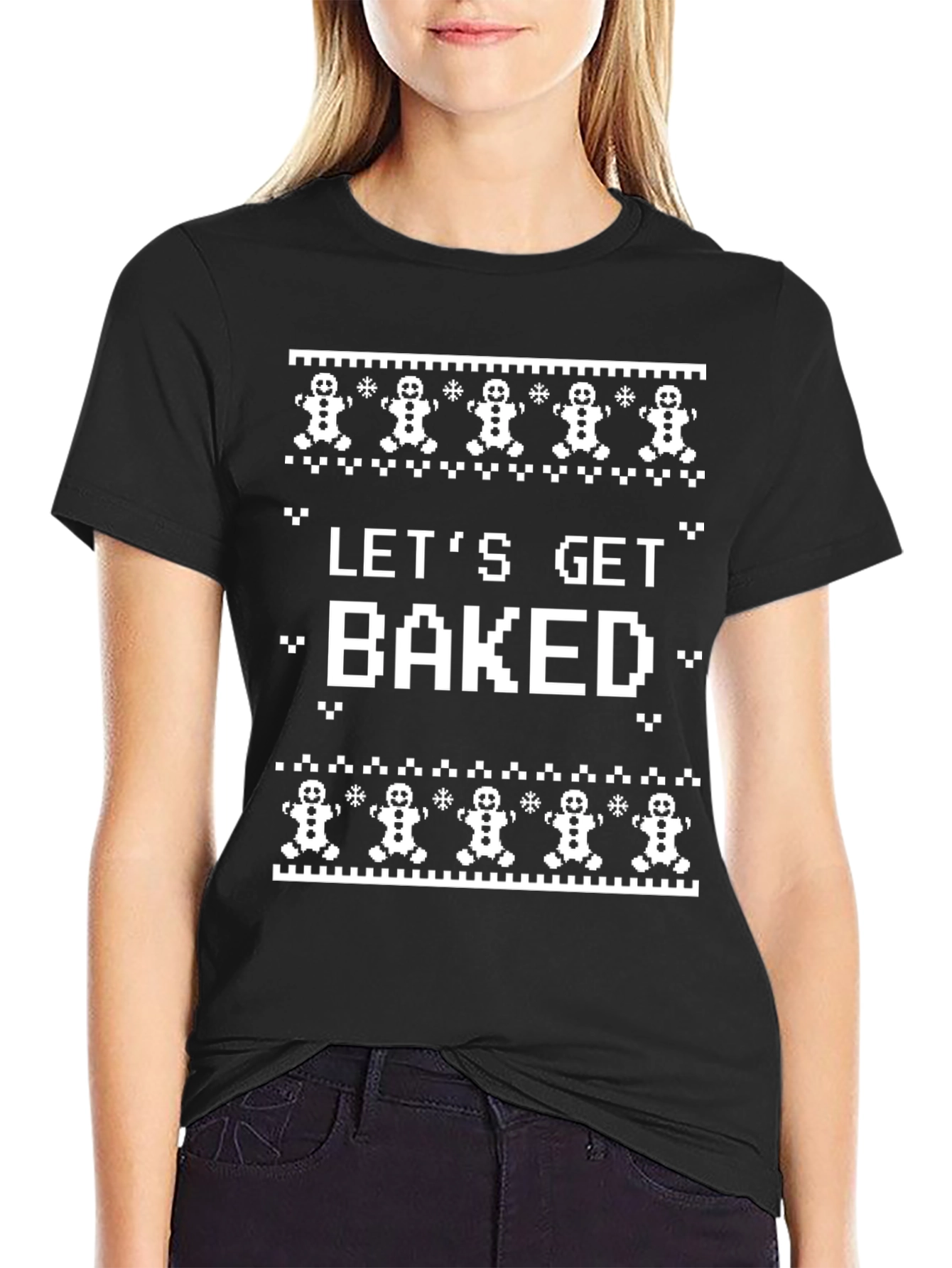 Lets Get Baked Funny Ugly Christmas T-Shirt