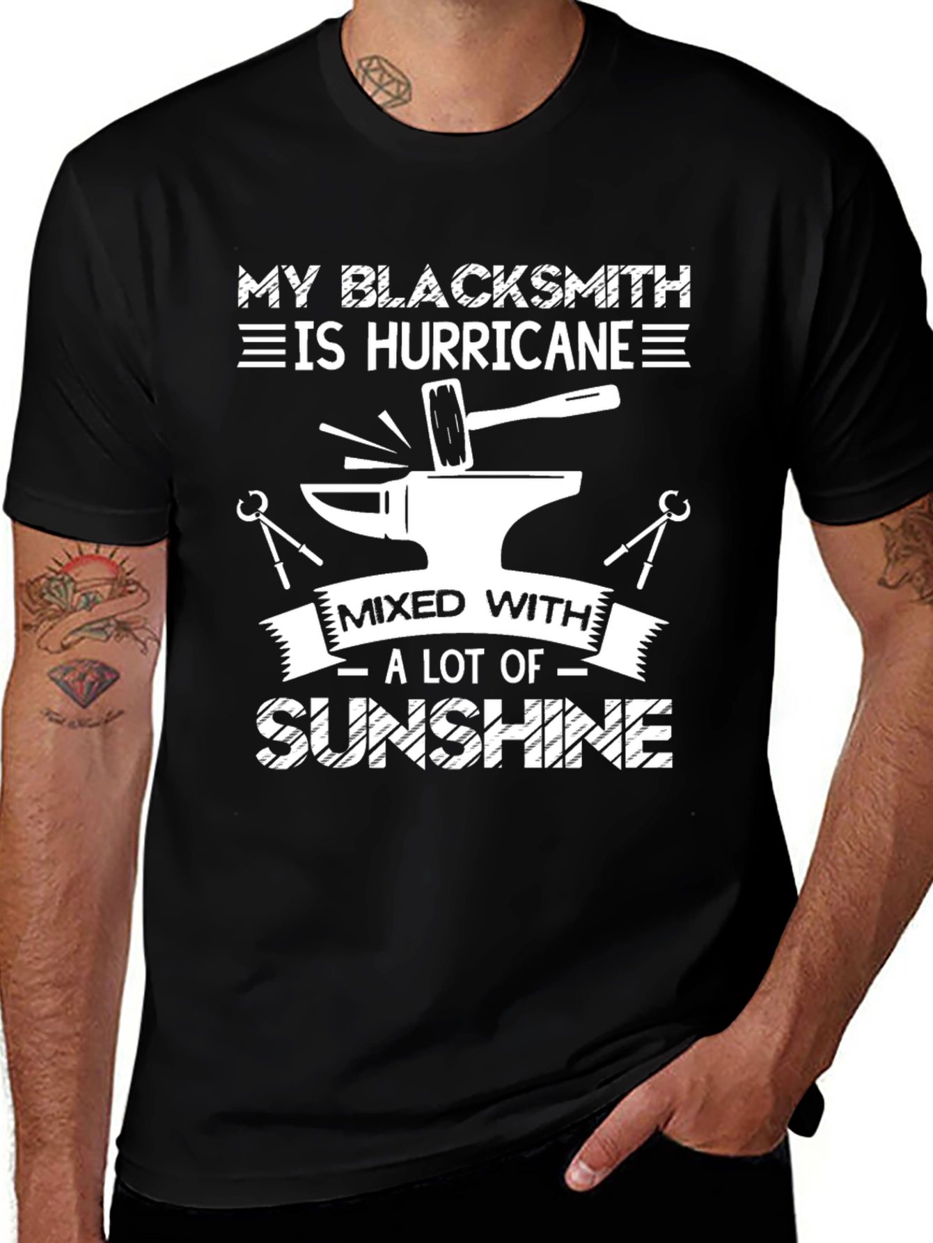 Blacksmith Hurricane Sunshine T-Shirt Funny Blacksmith Gift Tee