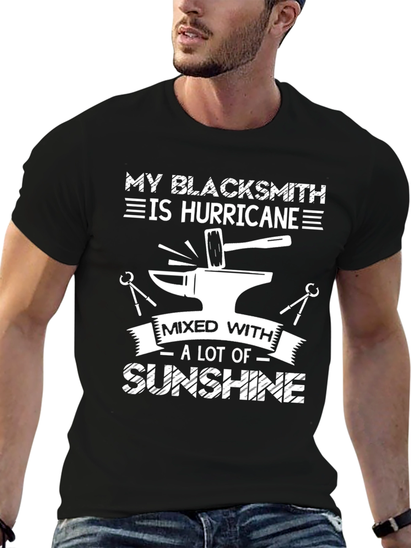Blacksmith Hurricane Sunshine T-Shirt Funny Blacksmith Gift Tee