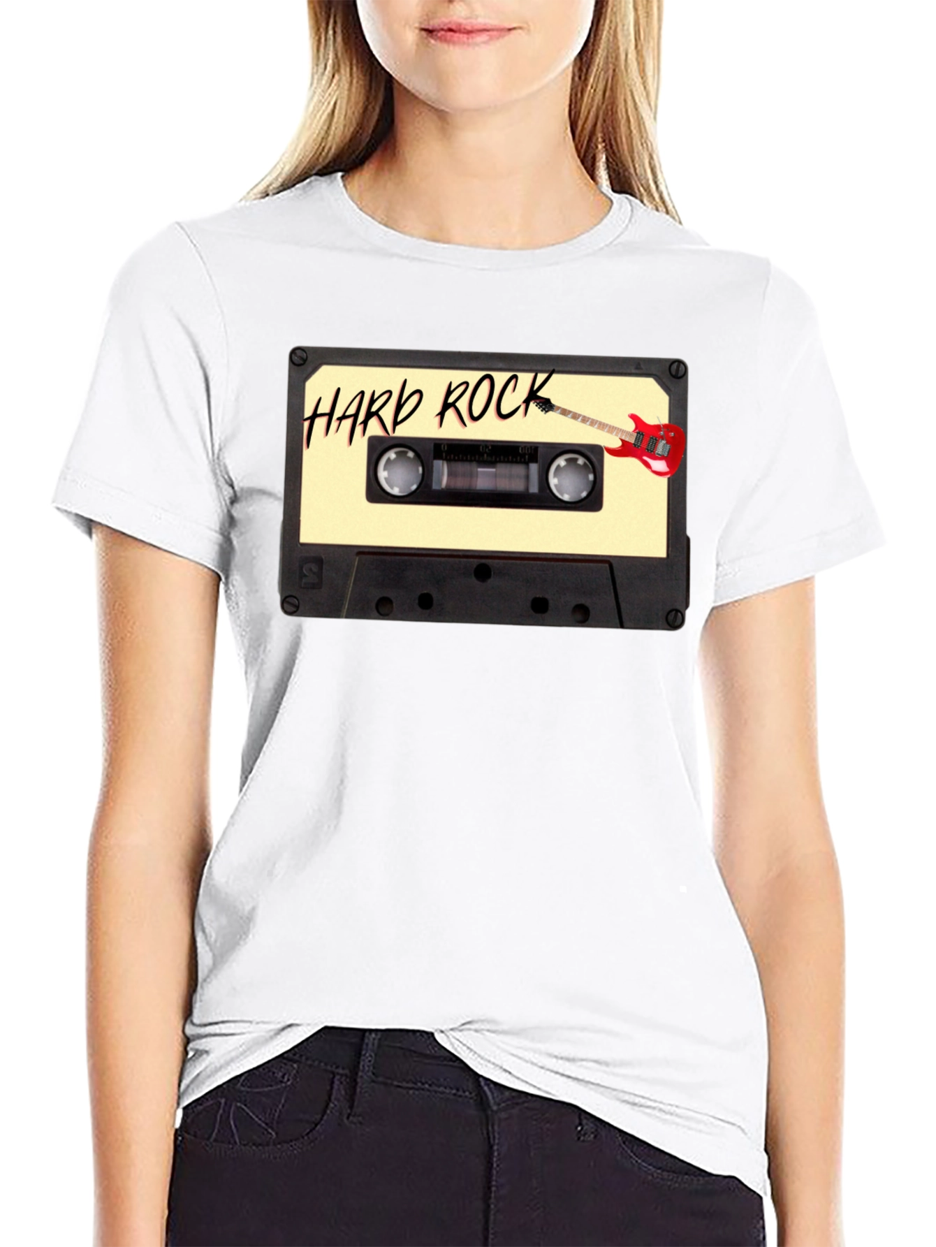 Hard Rock Music Cassette Graphic Tee
