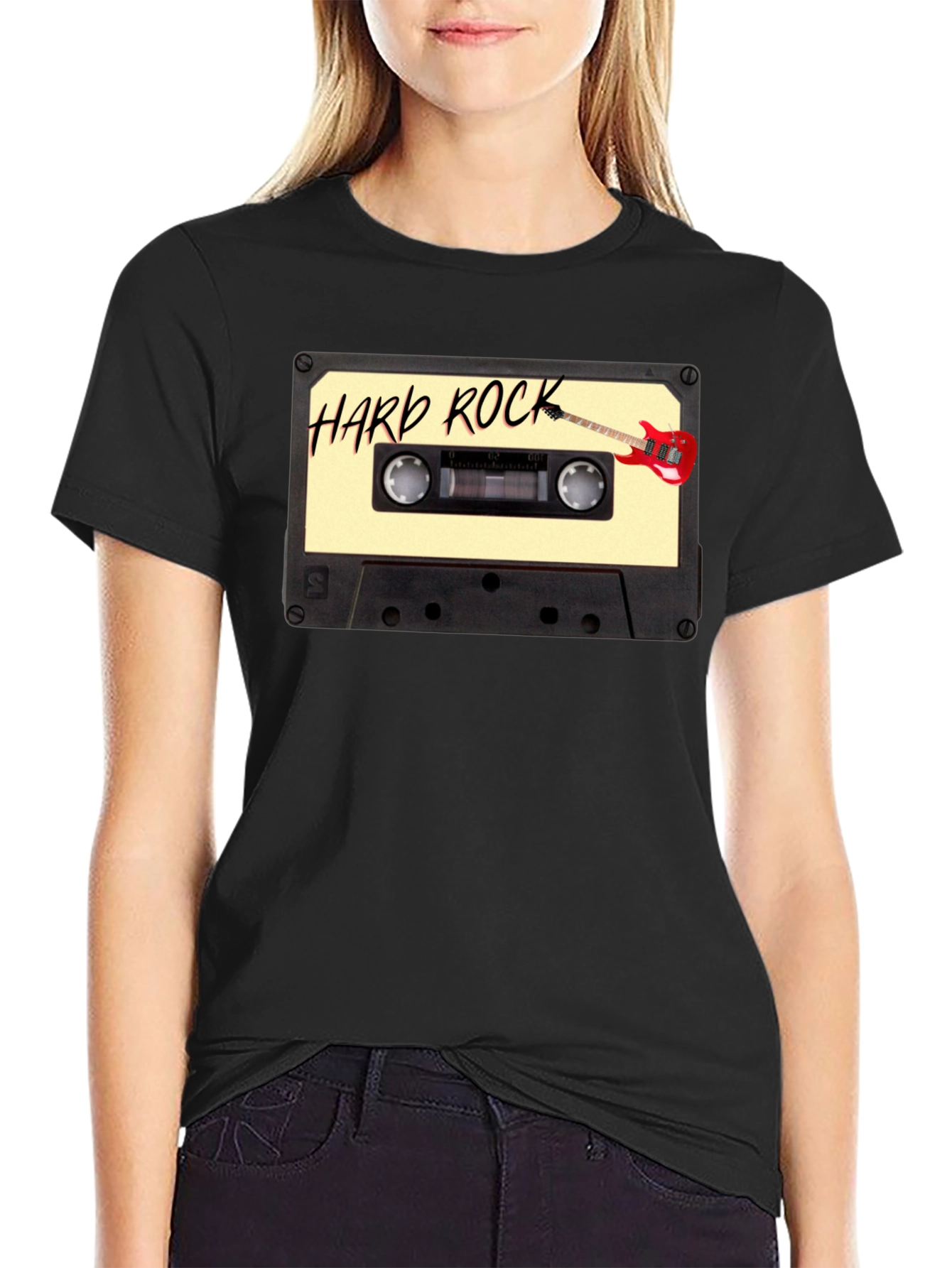 Hard Rock Music Cassette Graphic Tee