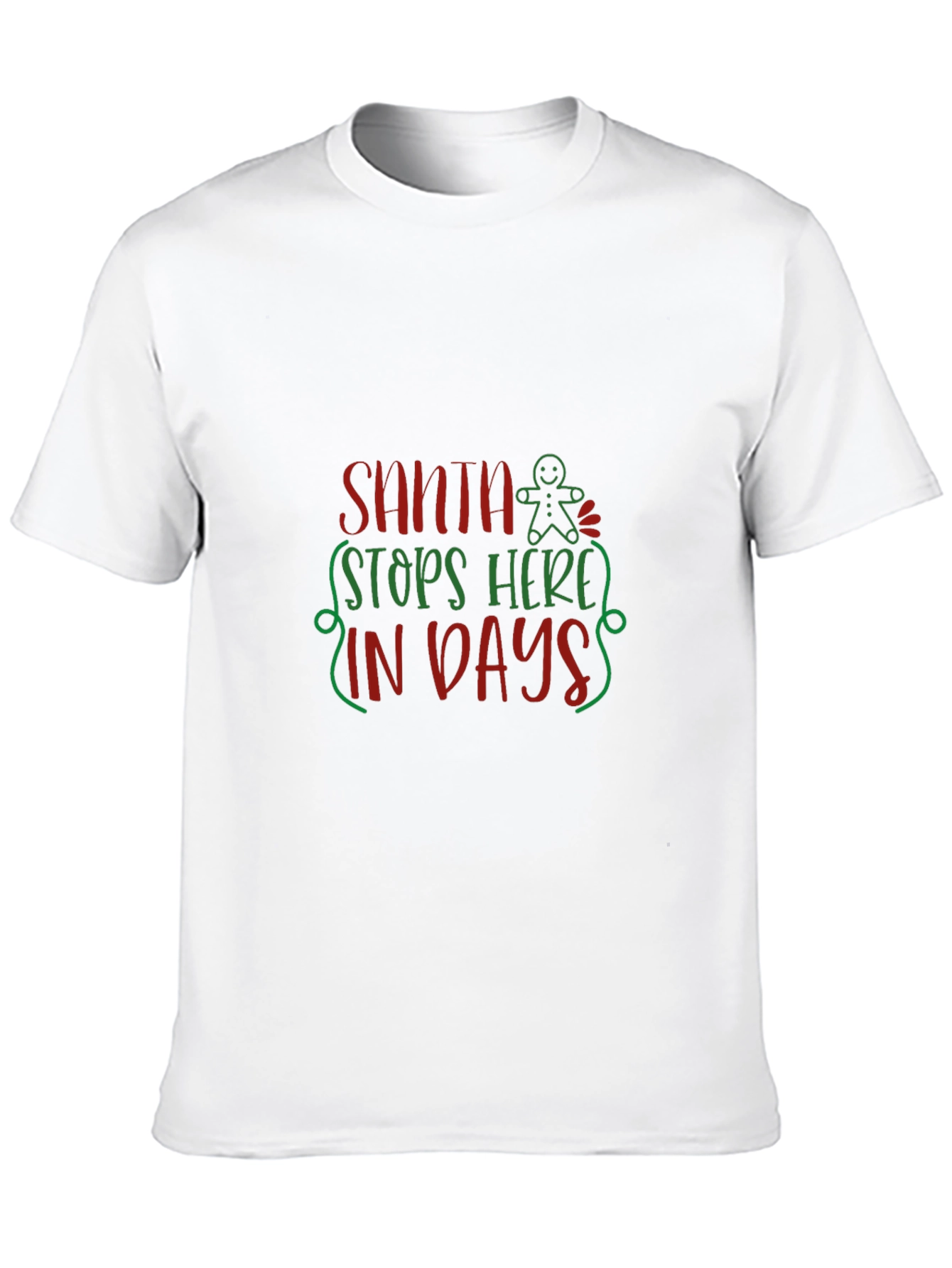 Festive Santa Stops Here T-Shirt