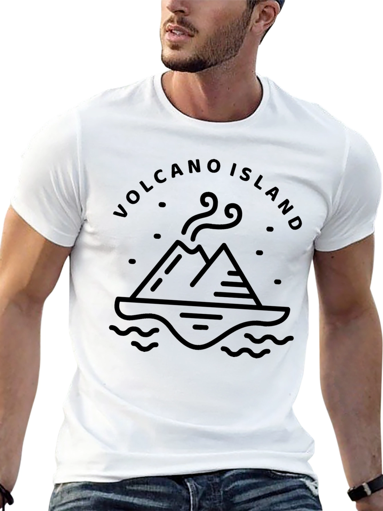 Volcano Island Graphic Tee - Black