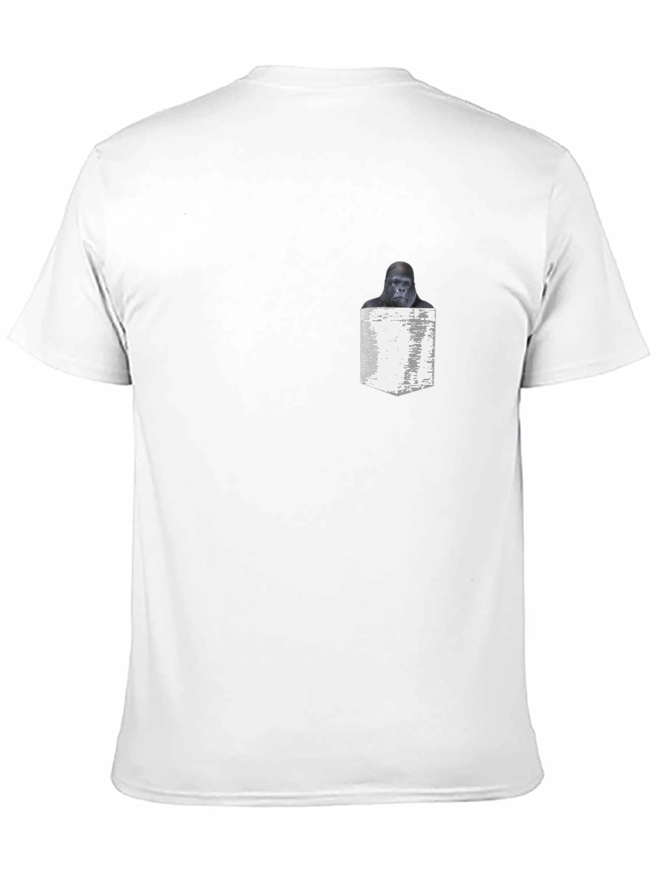 Gorilla in Pocket Black T-Shirt