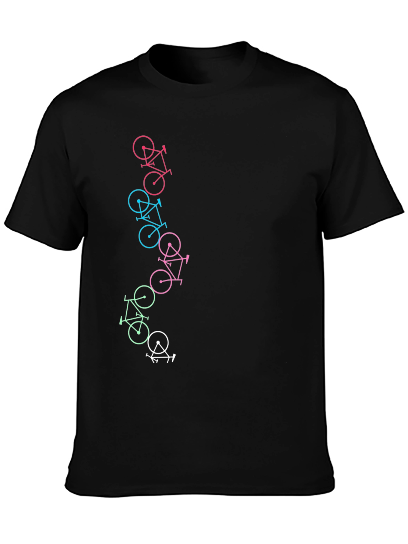 Bike Pattern Black T-Shirt
