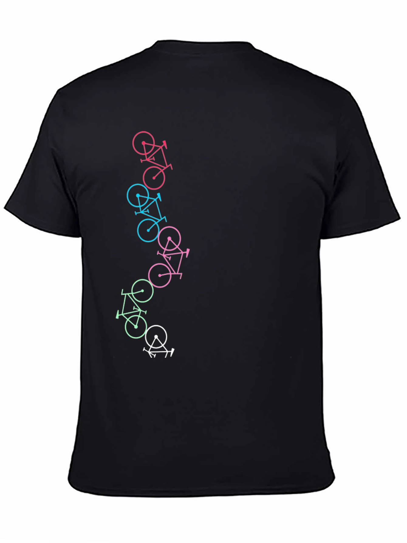 Bike Pattern Black T-Shirt