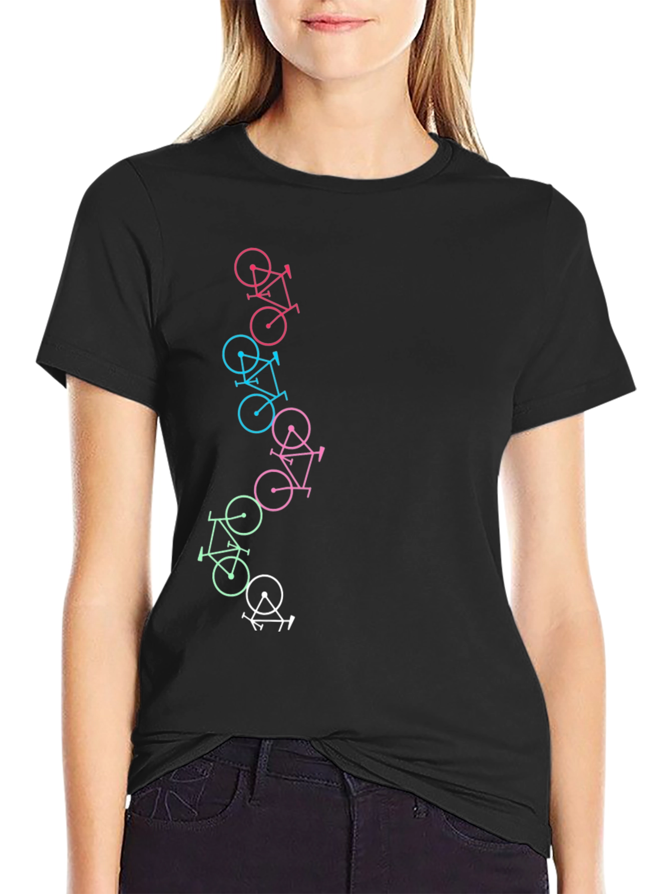 Bike Pattern Black T-Shirt