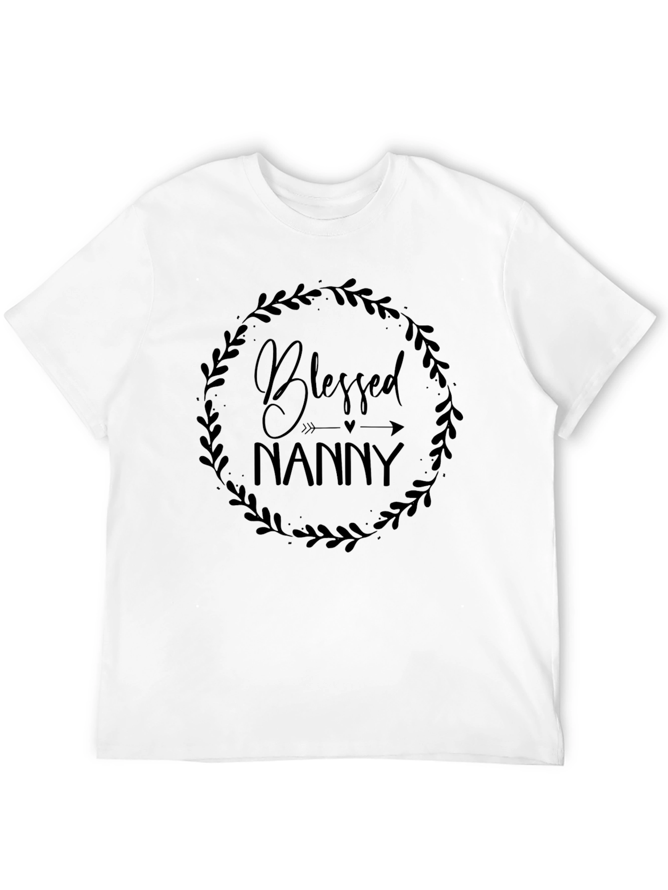 Blessed Nanny T-Shirt - Round Floral Graphic
