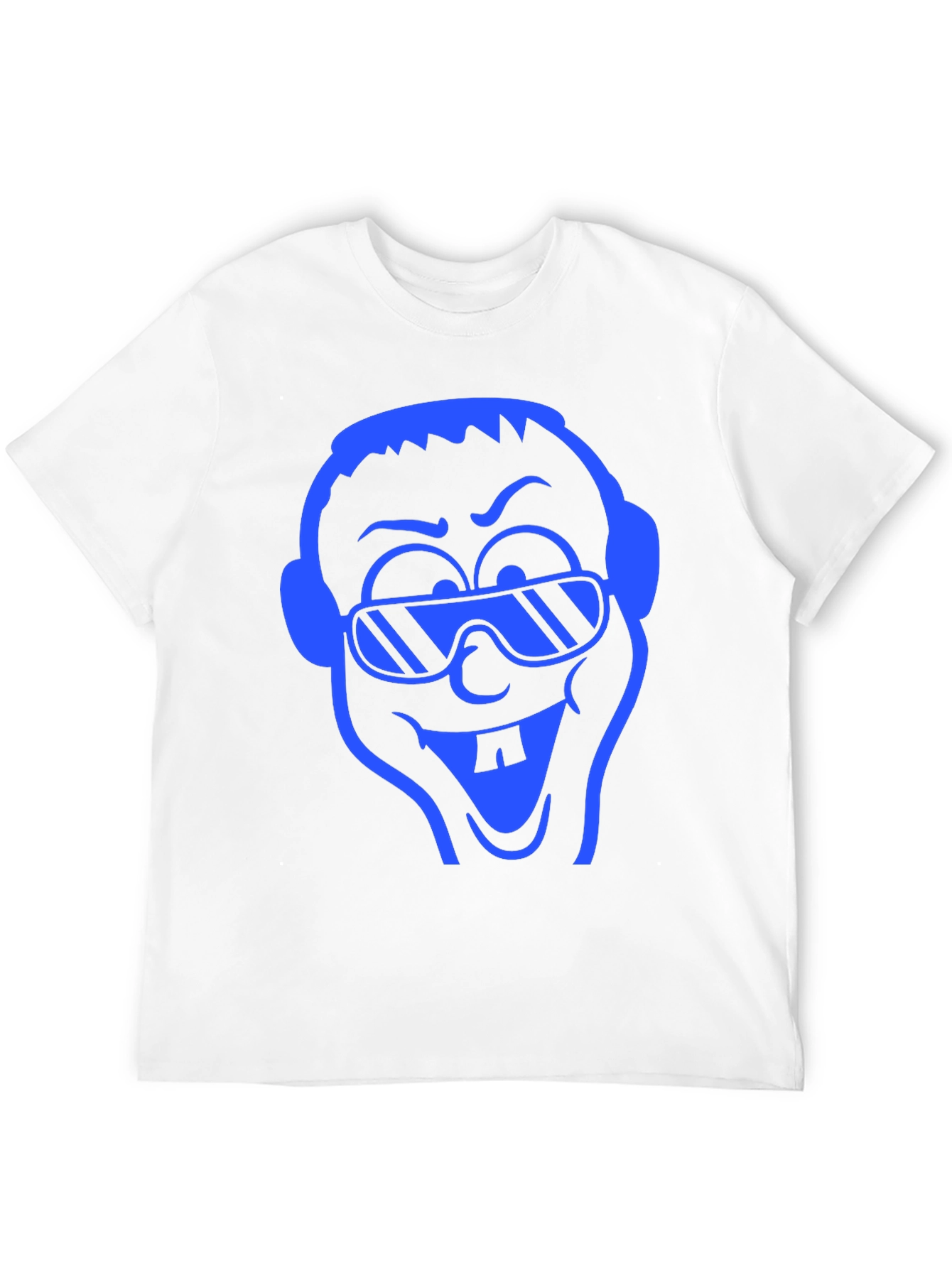 Cartoon Face Graphic Tee - Black