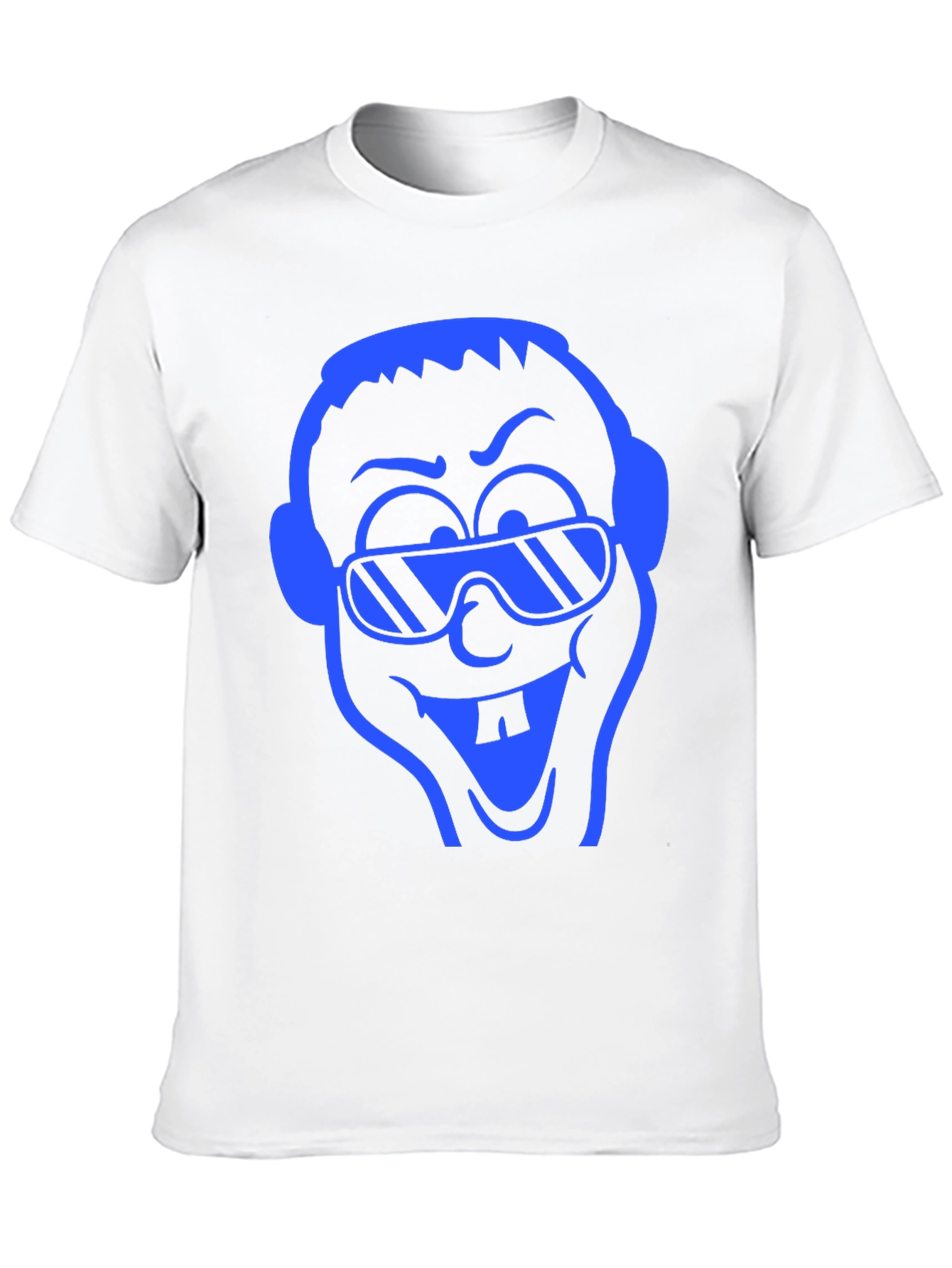 Cartoon Face Graphic Tee - Black