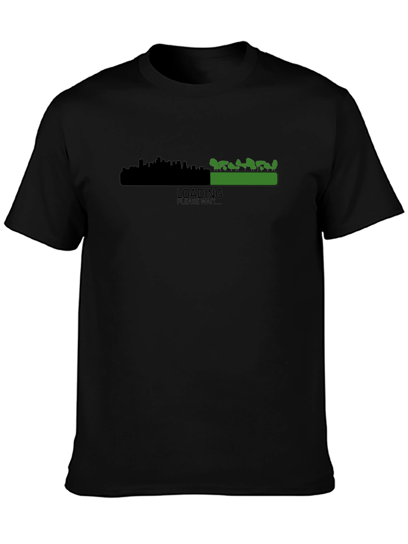 Loading City vs. Nature T-Shirt - Black Graphic Tee