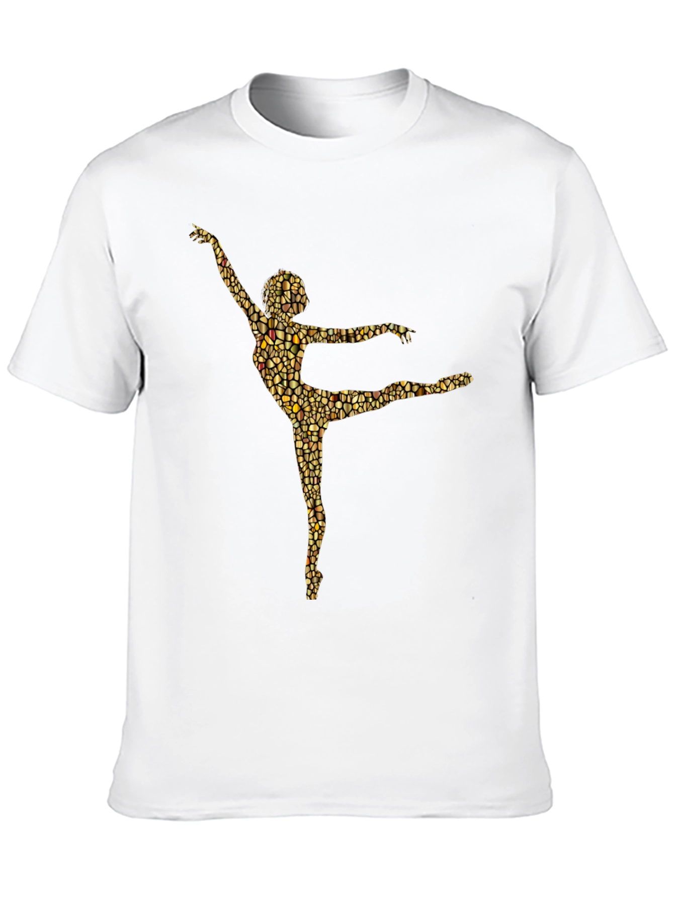 Ballet Dancer Mosaic Graphic Tee - Black