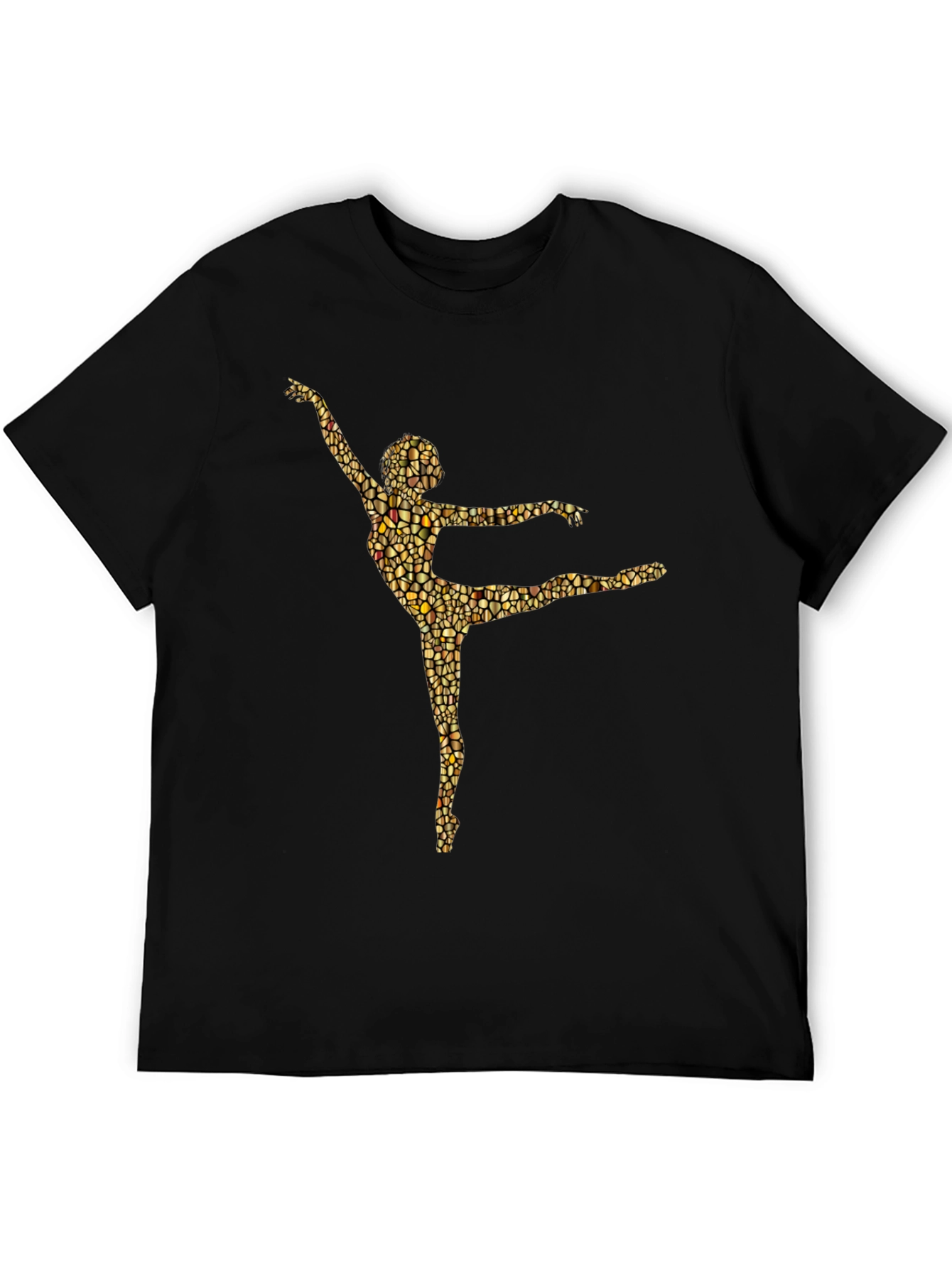 Ballet Dancer Mosaic Graphic Tee - Black