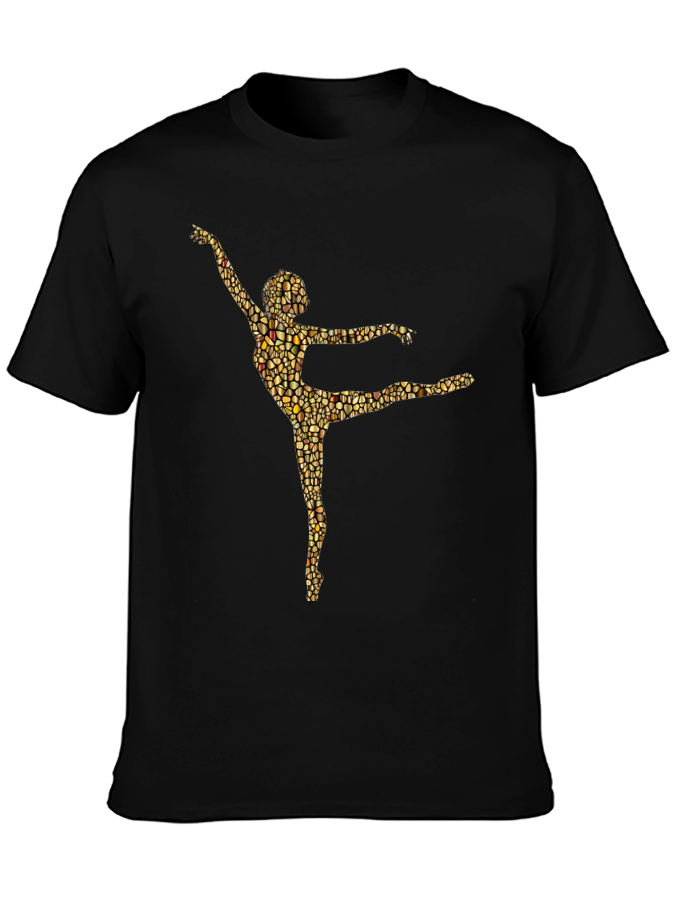 Ballet Dancer Mosaic Graphic Tee - Black