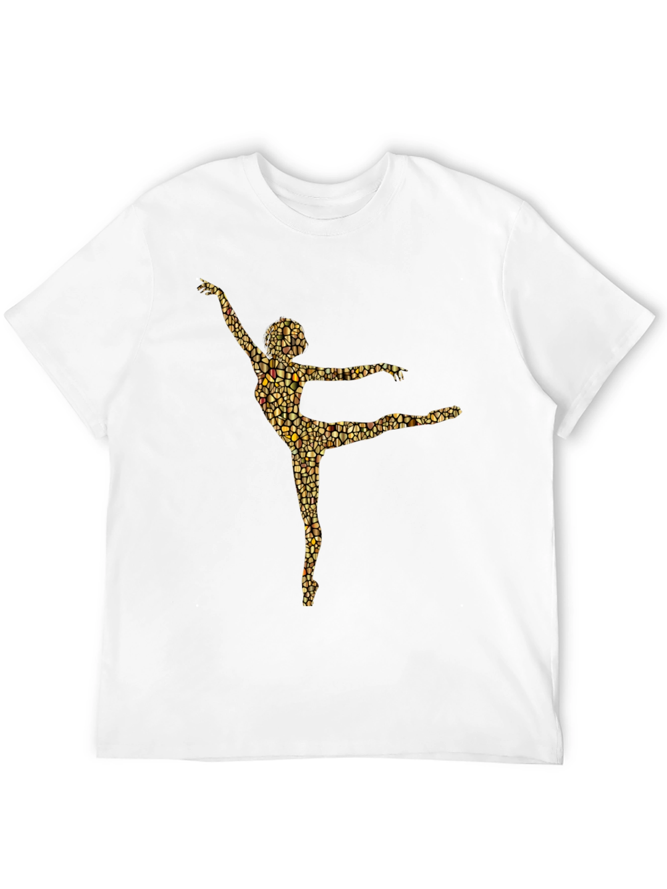 Ballet Dancer Mosaic Graphic Tee - Black