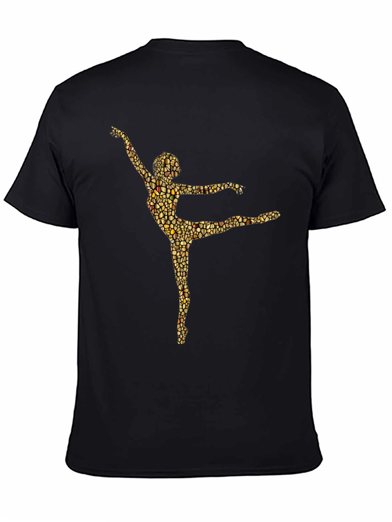 Ballet Dancer Mosaic Graphic Tee - Black