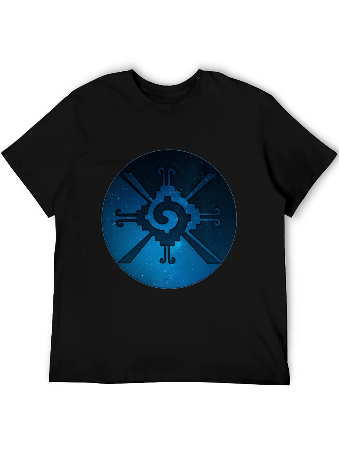 Huichol Sun God Symbol Black T-Shirt