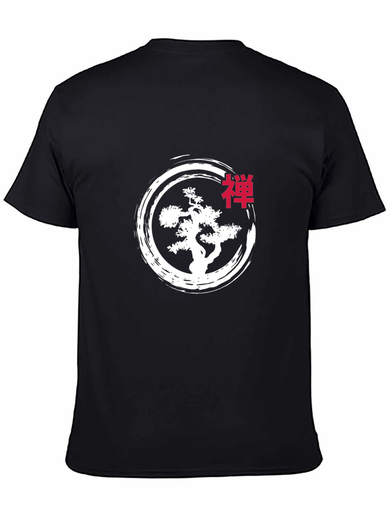 Zen Bonsai Tree Graphic Tee - Black