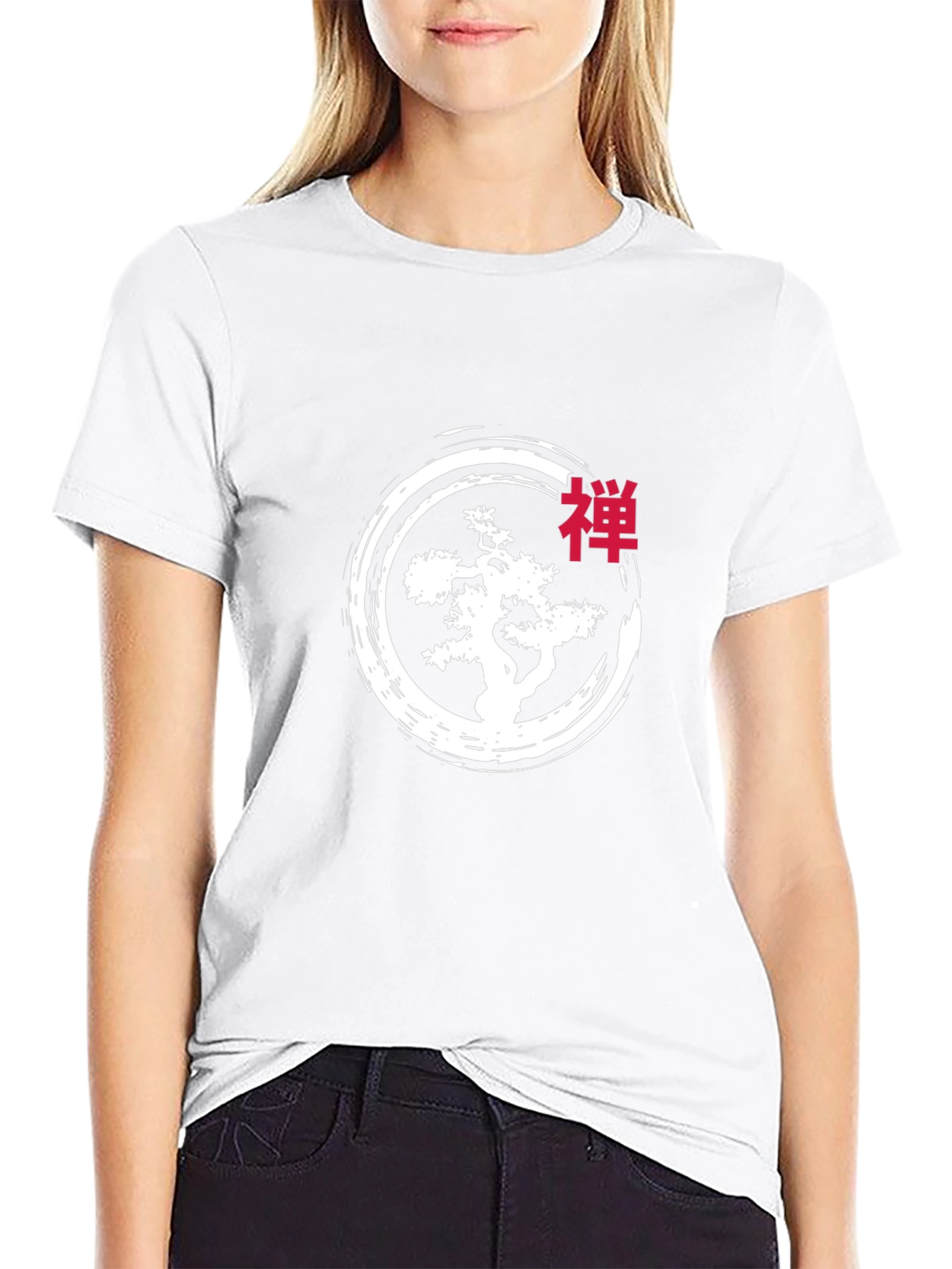 Zen Bonsai Tree Graphic Tee - Black