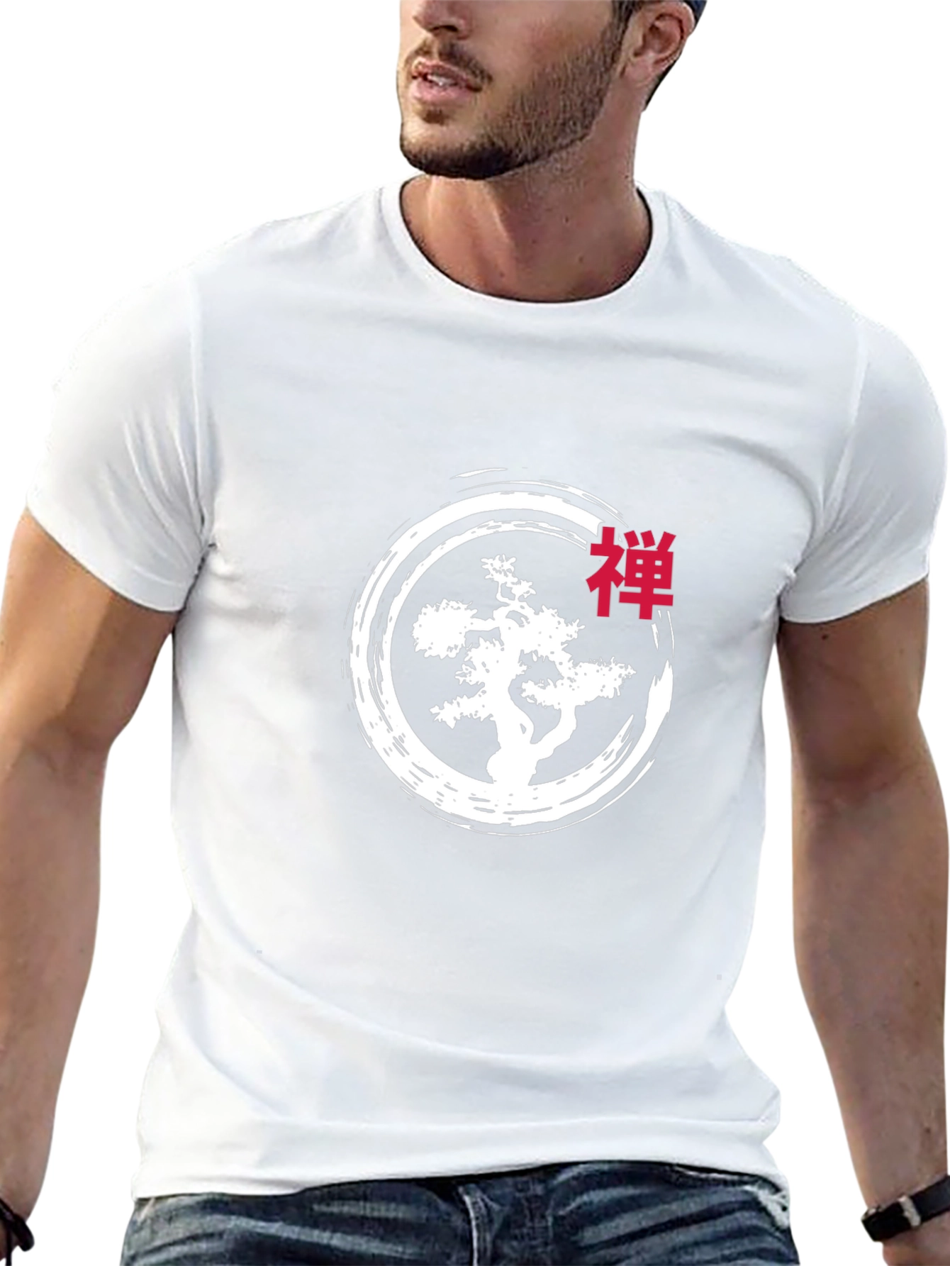 Zen Bonsai Tree Graphic Tee - Black
