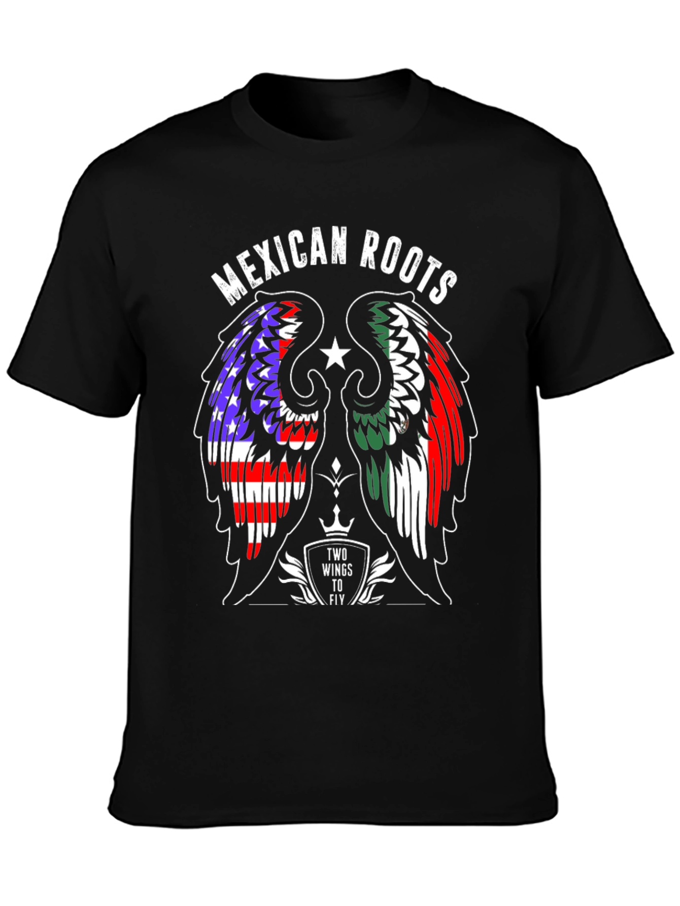 Mexican Roots T-Shirt: Two Wings to Fly