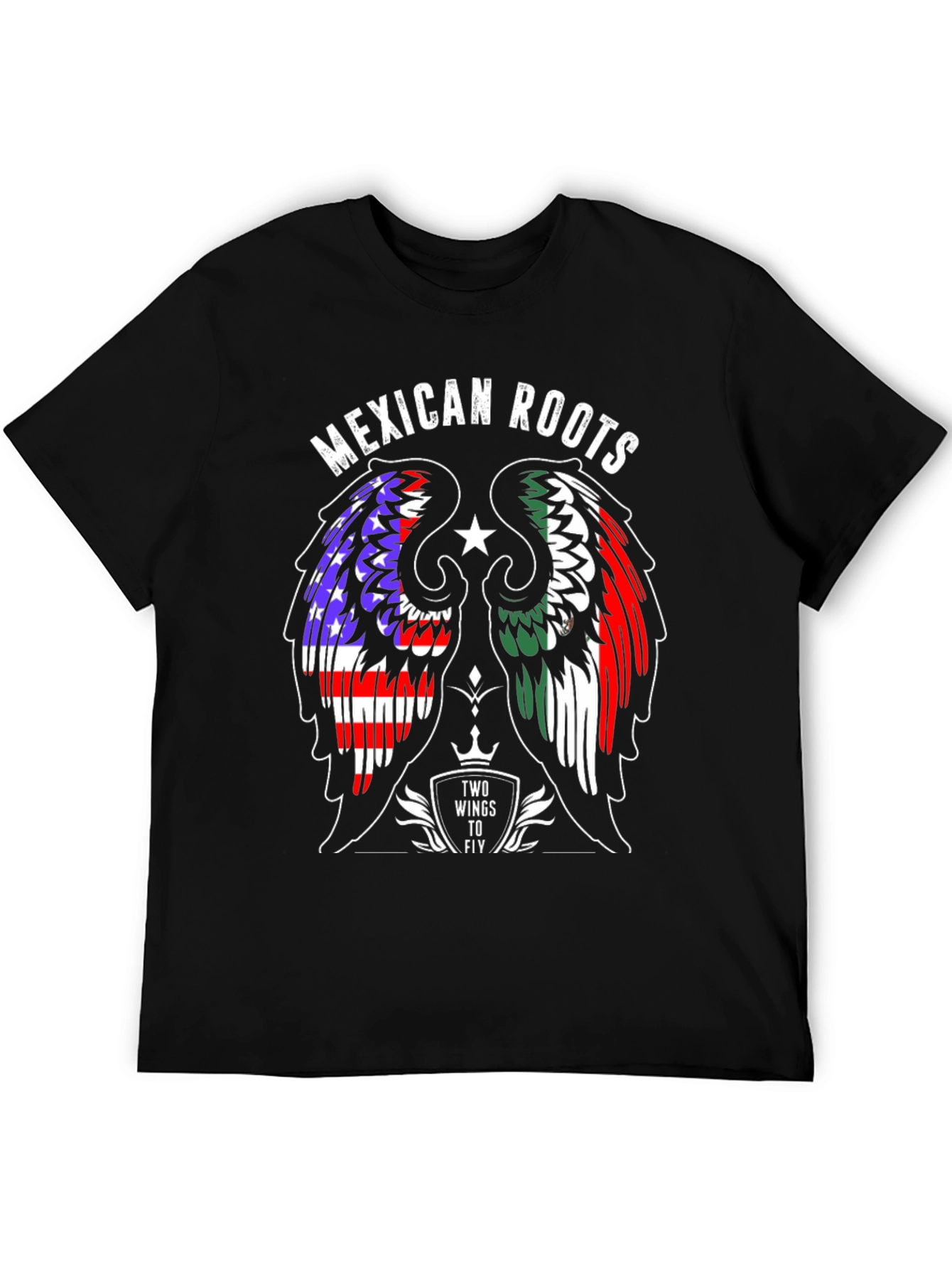 Mexican Roots T-Shirt: Two Wings to Fly