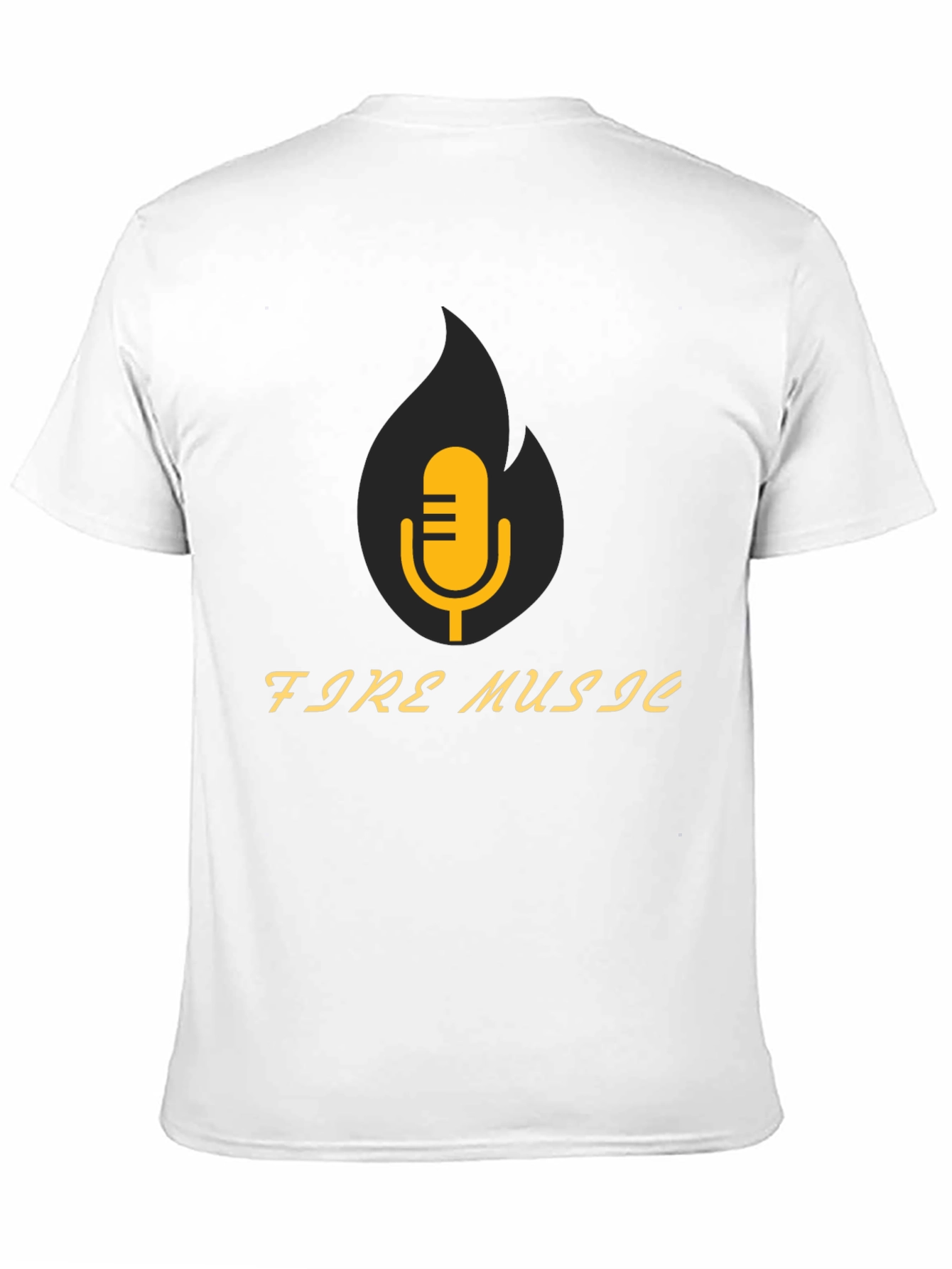 Fire Music Graphic Tee - Stylish Black T-Shirt