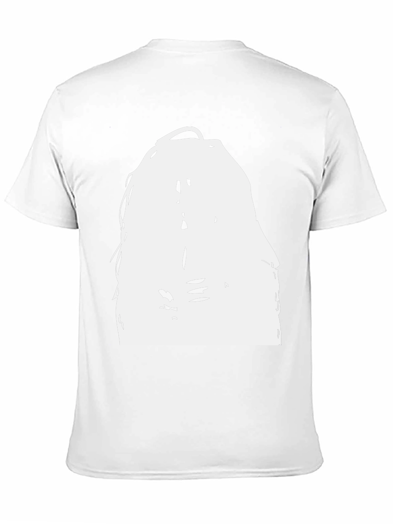Black T-Shirt with Abstract White Graphic