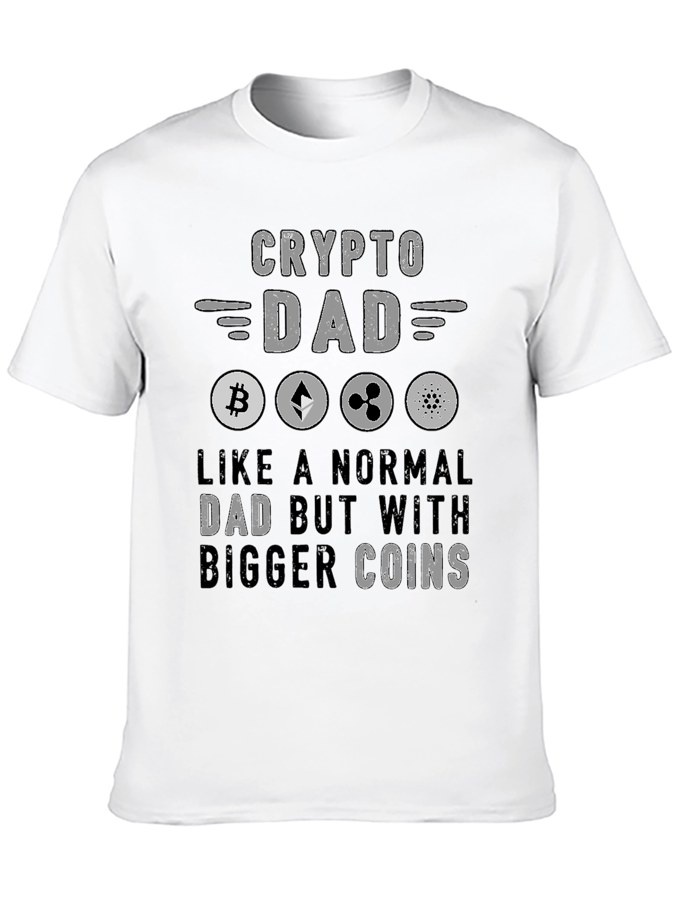 Crypto Dad Black T-Shirt - Bitcoin Ethereum Ripple