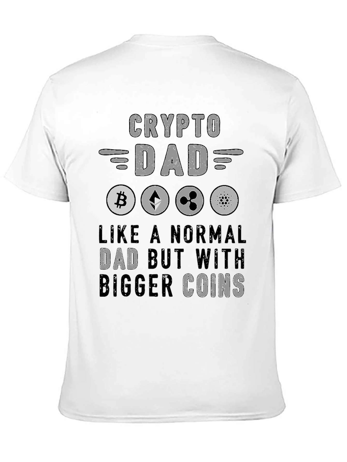 Crypto Dad Black T-Shirt - Bitcoin Ethereum Ripple
