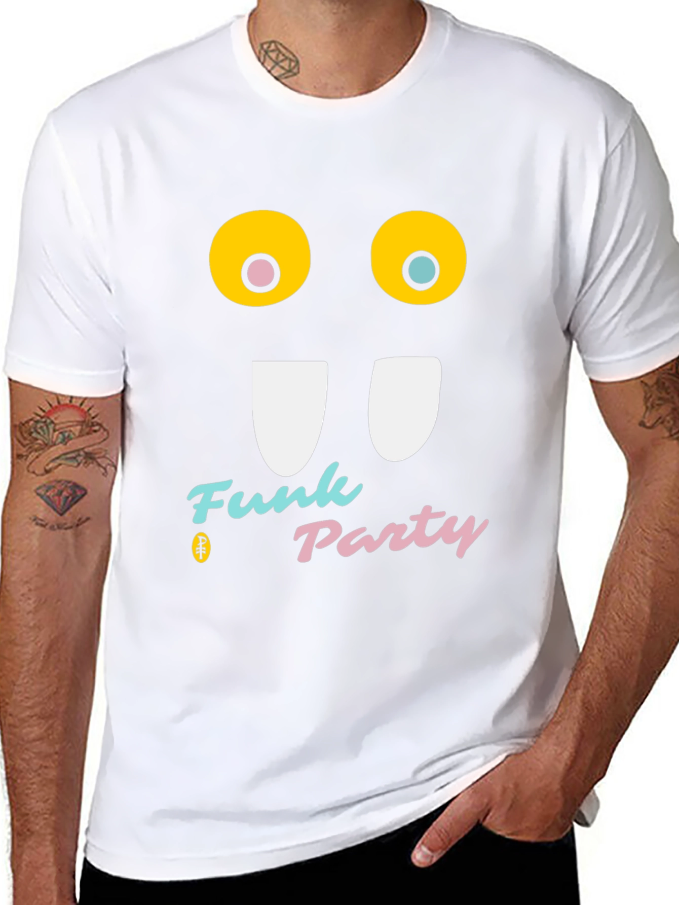 Funky Party Tee - Graphic Print T-Shirt